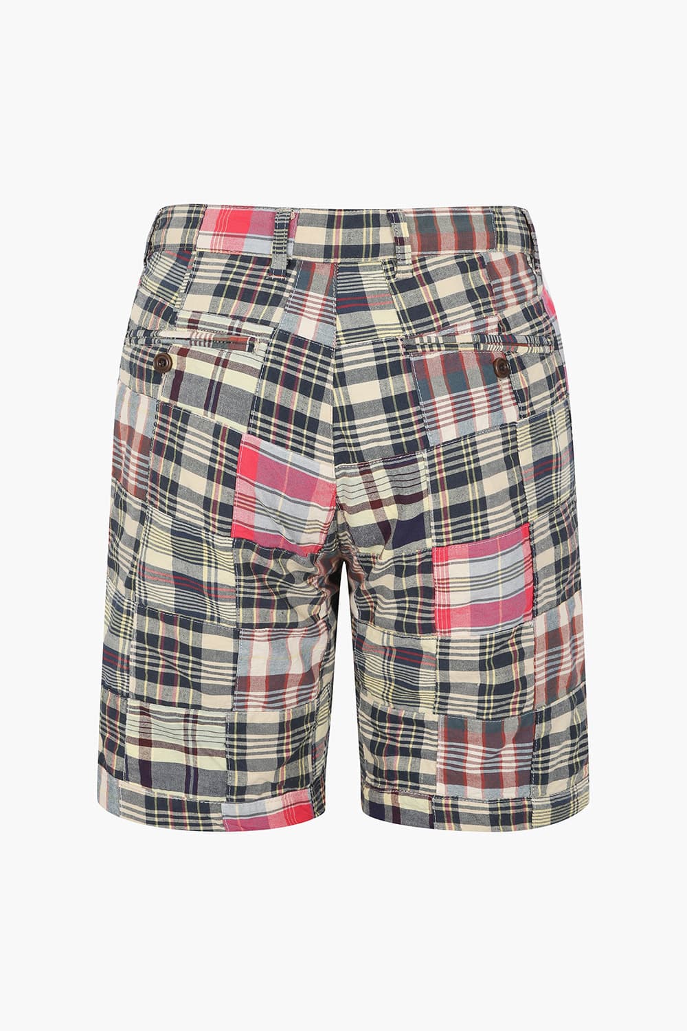 코튼 체크 존 하프팬츠 (셋업) 베이지/핑크 QE5SMHTPT501Q00