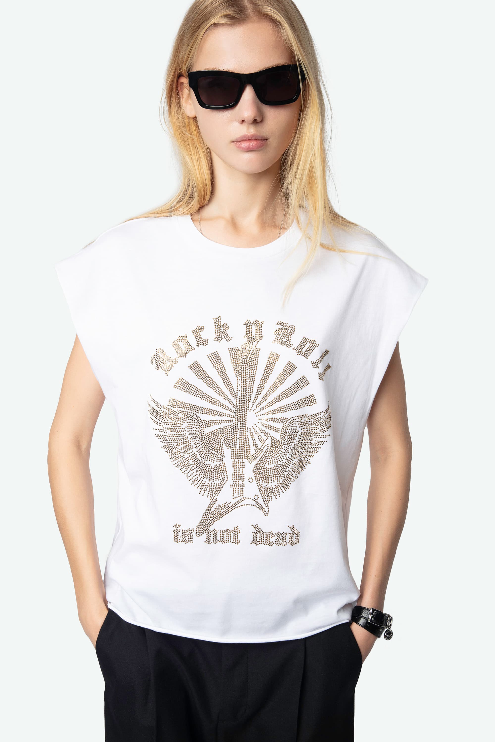 Cloe Guitar Strass T-shirt