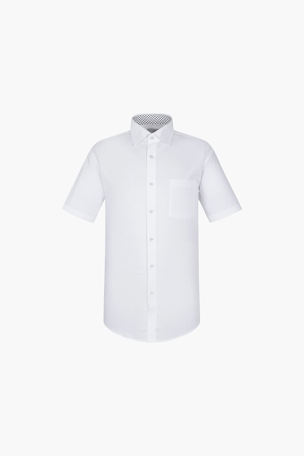 스트레치 배색 702 비즈니스 반팔 셔츠 화이트 SE4MM12HS702SWH