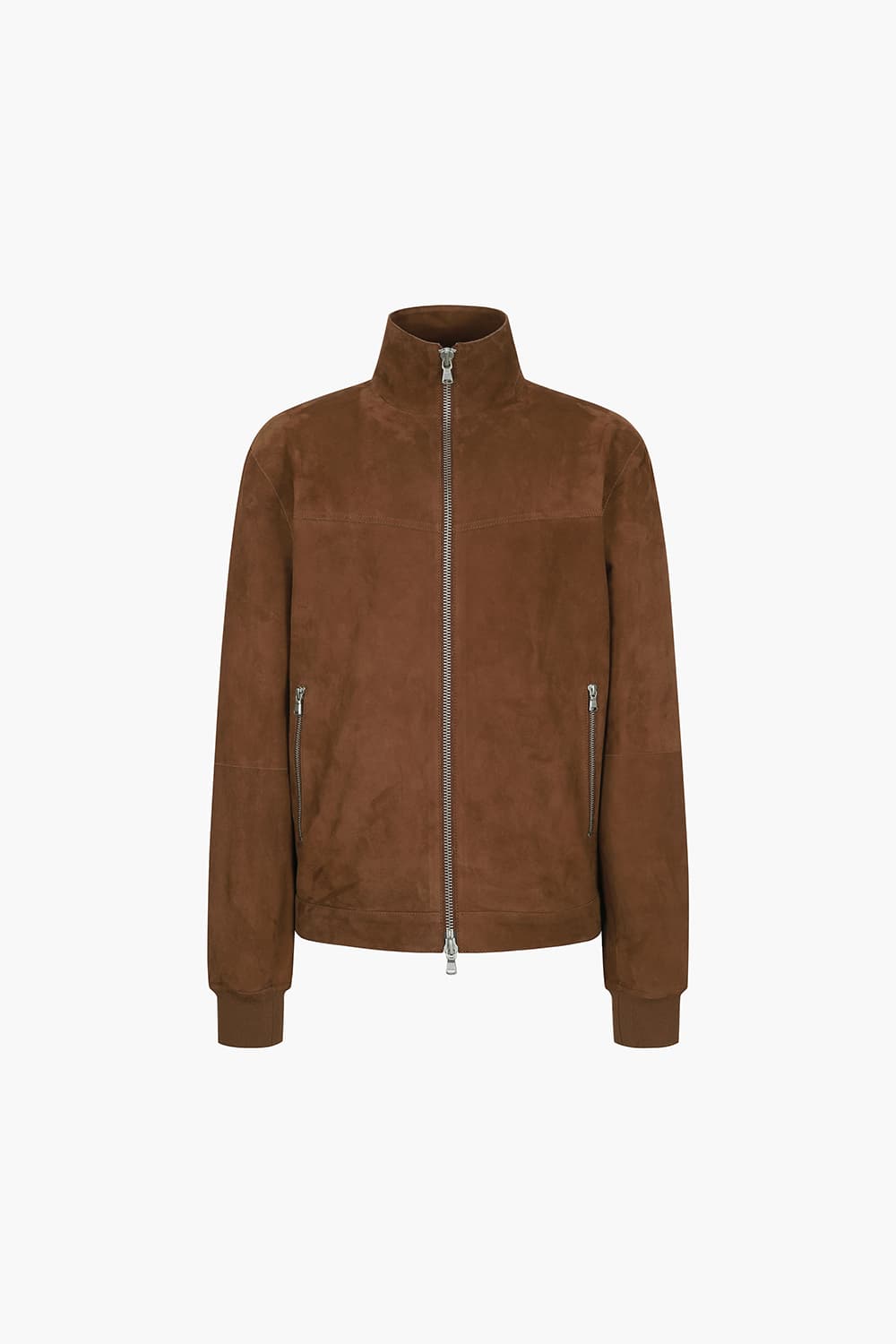 프리미엄 램스킨 하이넥 집업 브라운 RE5SMMALE803R84