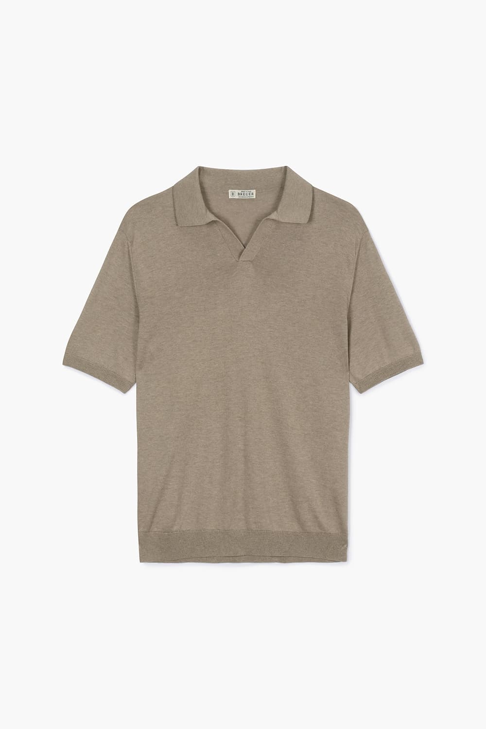 MC 실크 혼방 카라넥 반소매 니트 BPS134P555205