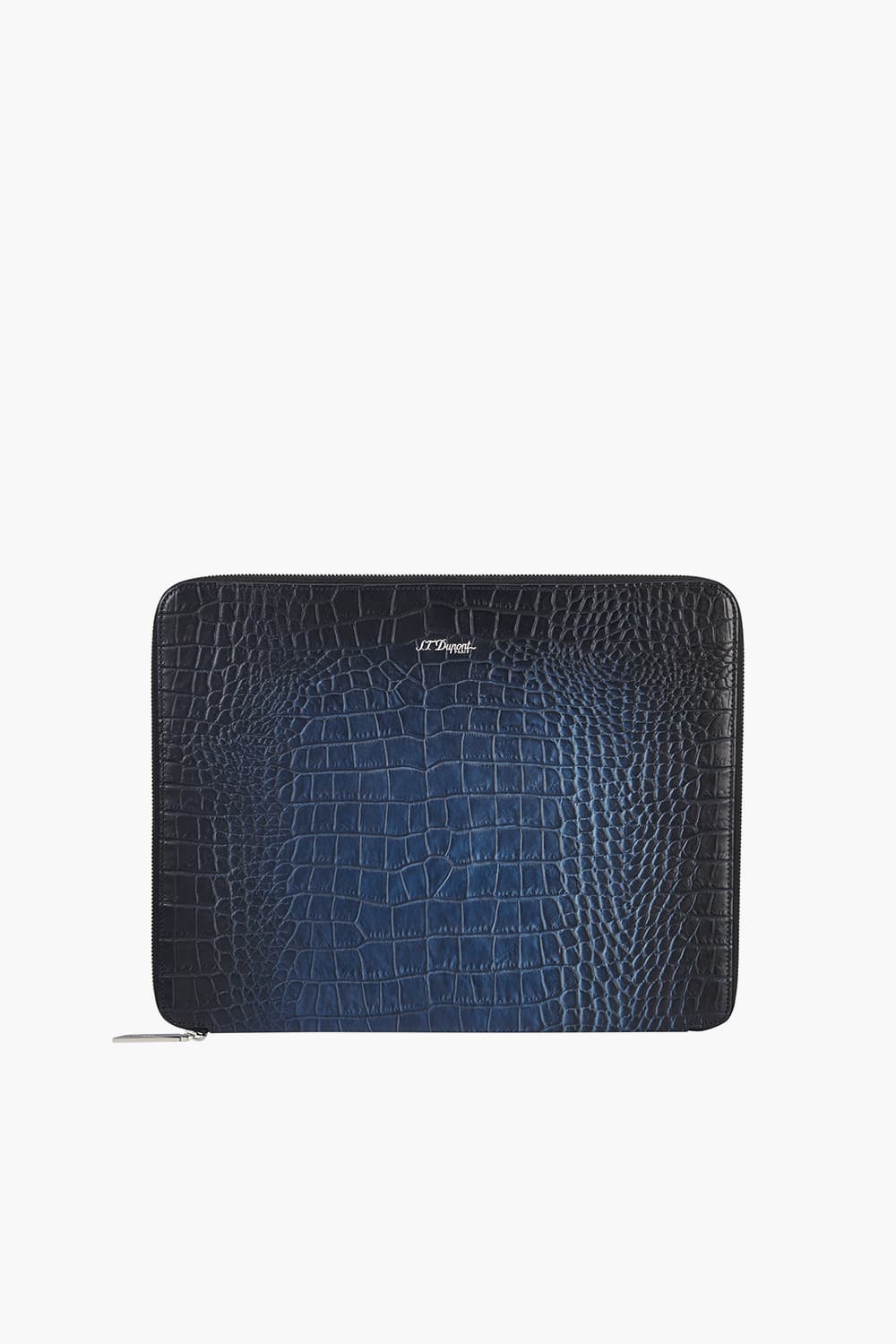 24 르글랑 아뜰리에 크로코패턴 컨퍼런스 패드 클러치 블루 CG190374Z