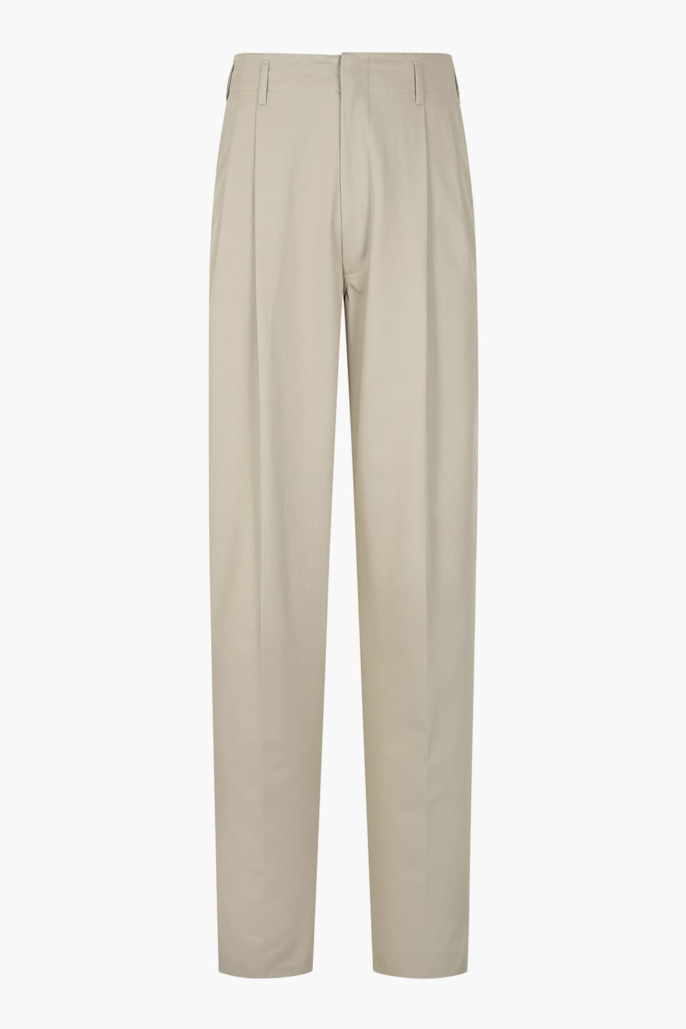 코튼 투 턱 와이드 팬츠 라이트 브라운 QE5SMBZPT102Q80