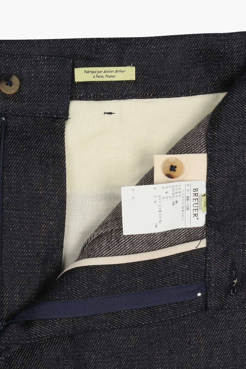 린넨100 스트레이트 팬츠 네이비 QE5SMDBPT103Q66