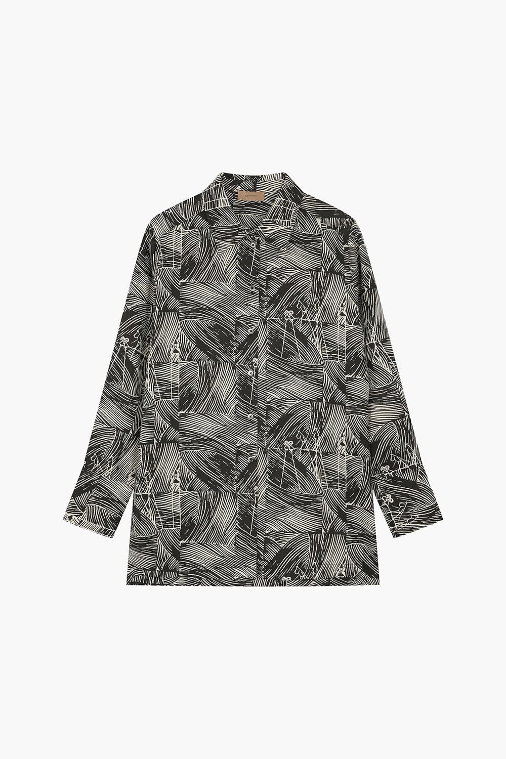 SELIE 텐셀 무민 일러스트 패치워크 셔츠 25-2 3760261DGLG