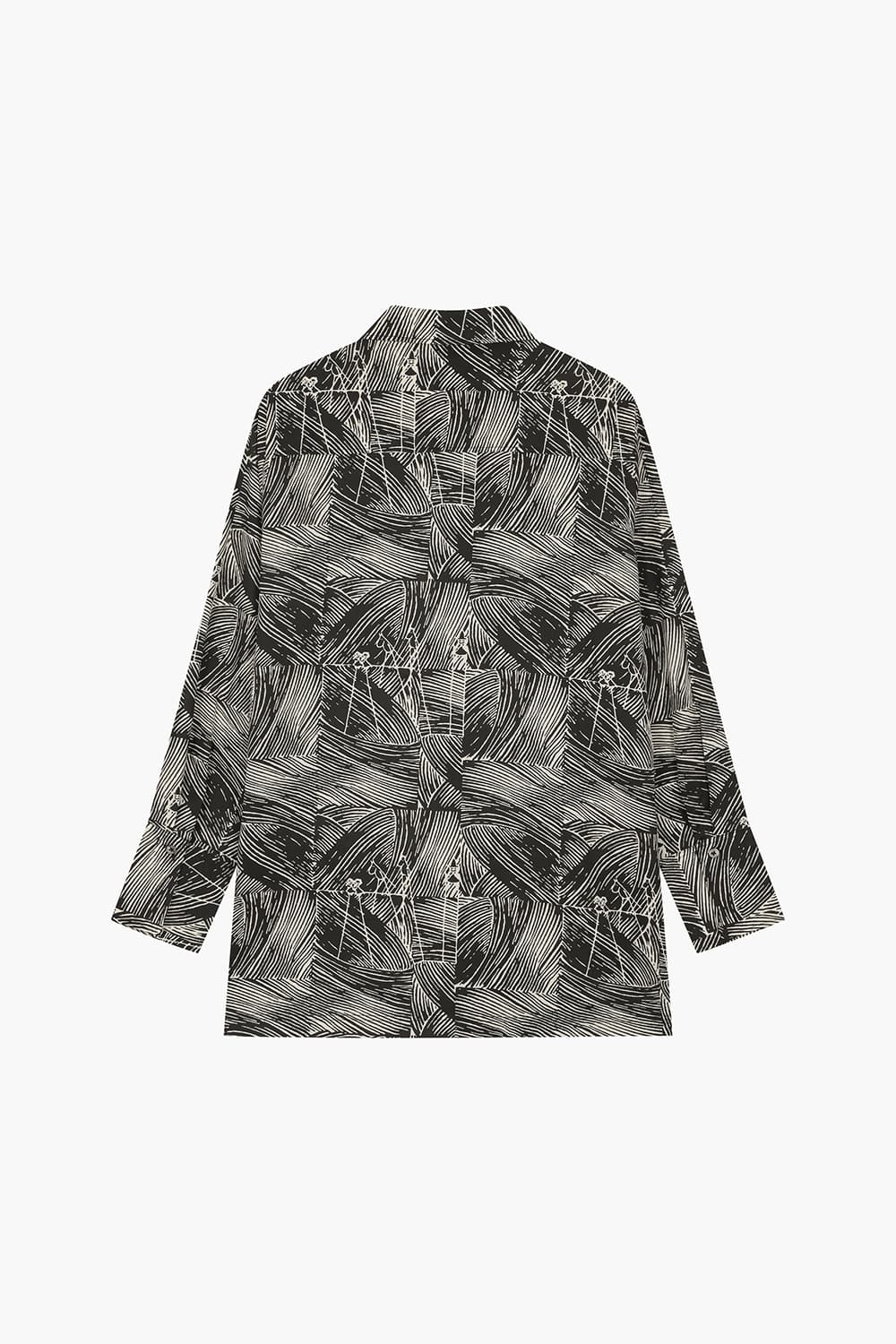 SELIE 텐셀 무민 일러스트 패치워크 셔츠 25-2 3760261DGLG