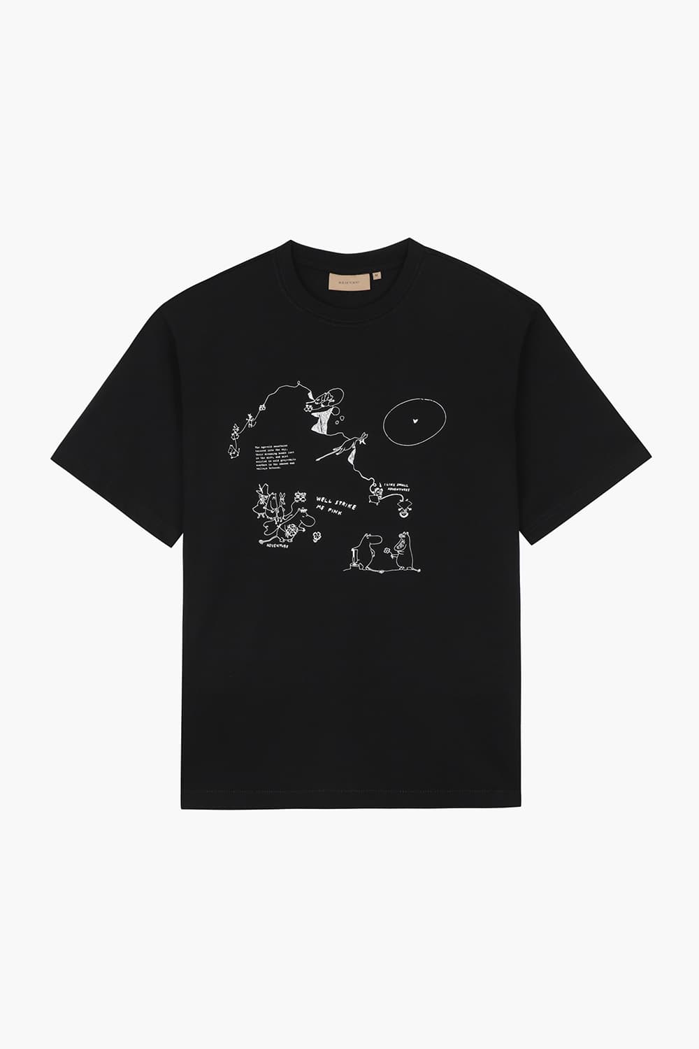 THOPER 코튼 무민 일러스트 반소매 티셔츠 25-2 3980224BOWP