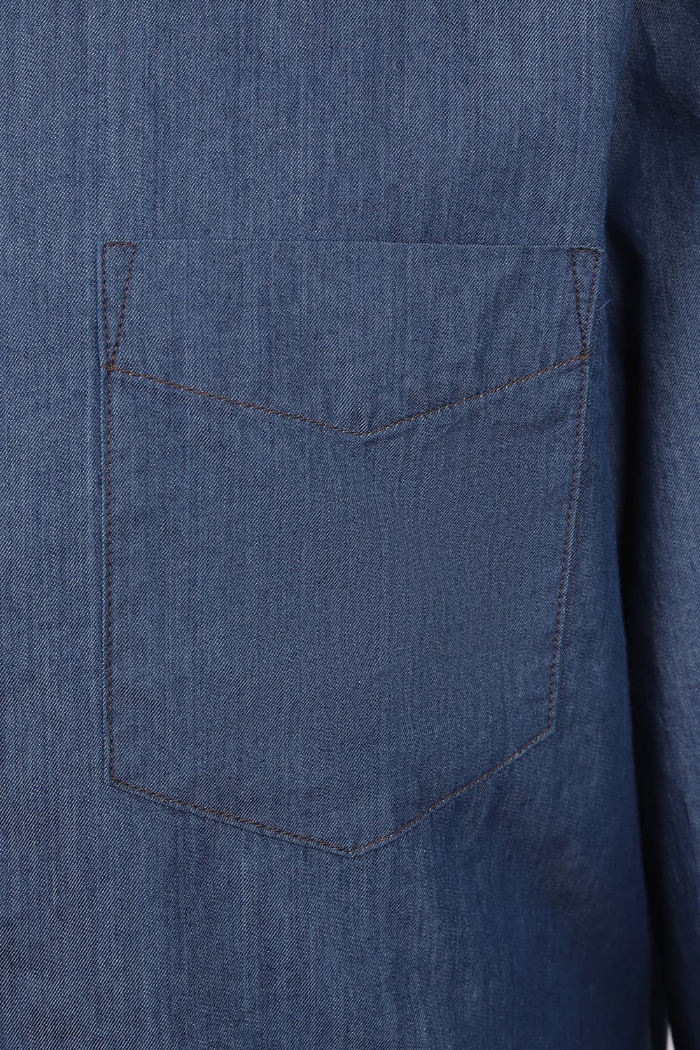 데님 라이크 트리콜로르 333 뉴 캐주얼 핏 셔츠 네이비 SE5SM21LS333SNY