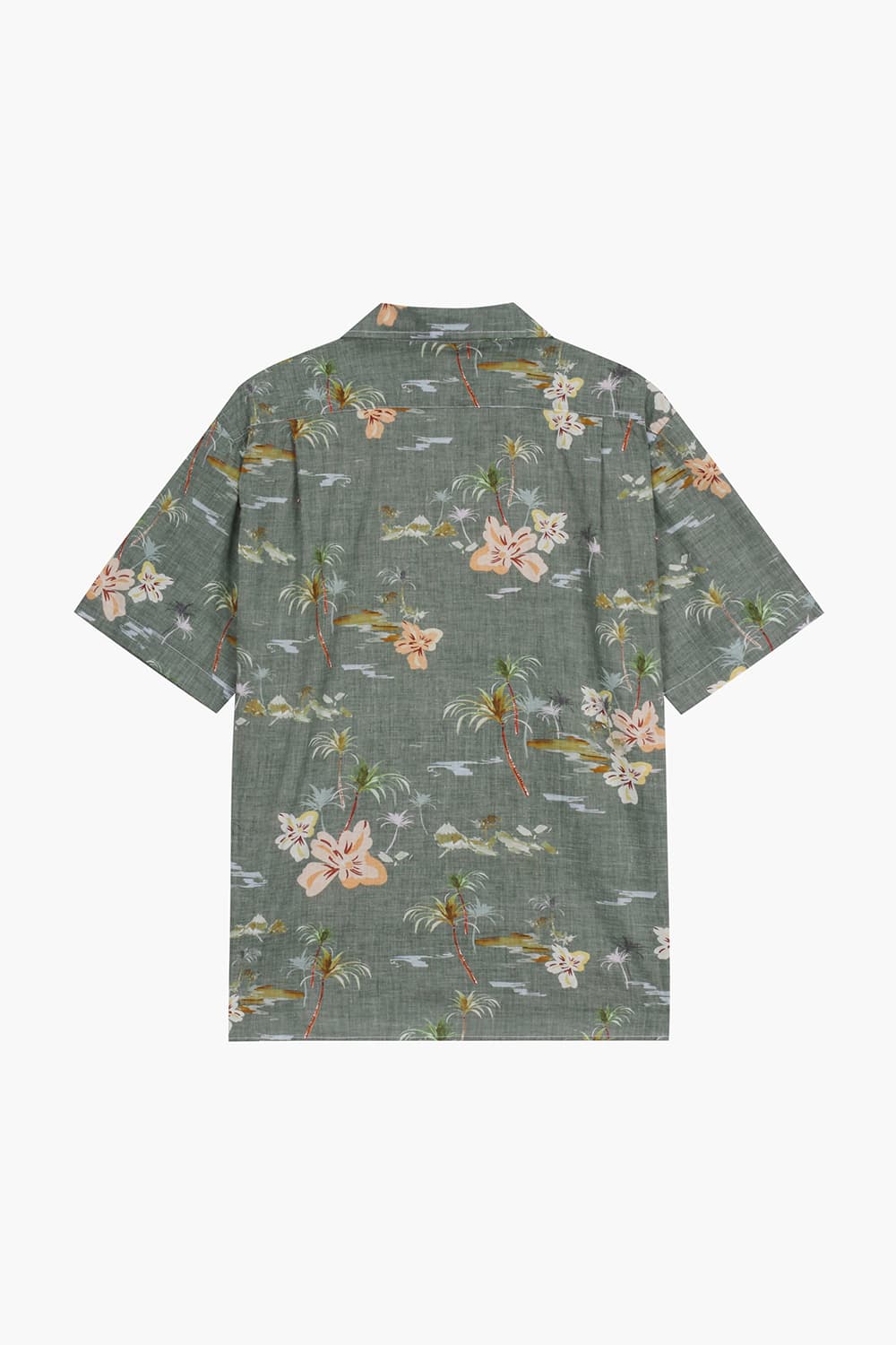 코튼 하와이안 테일러드 카라 반소매 셔츠 BD1403302