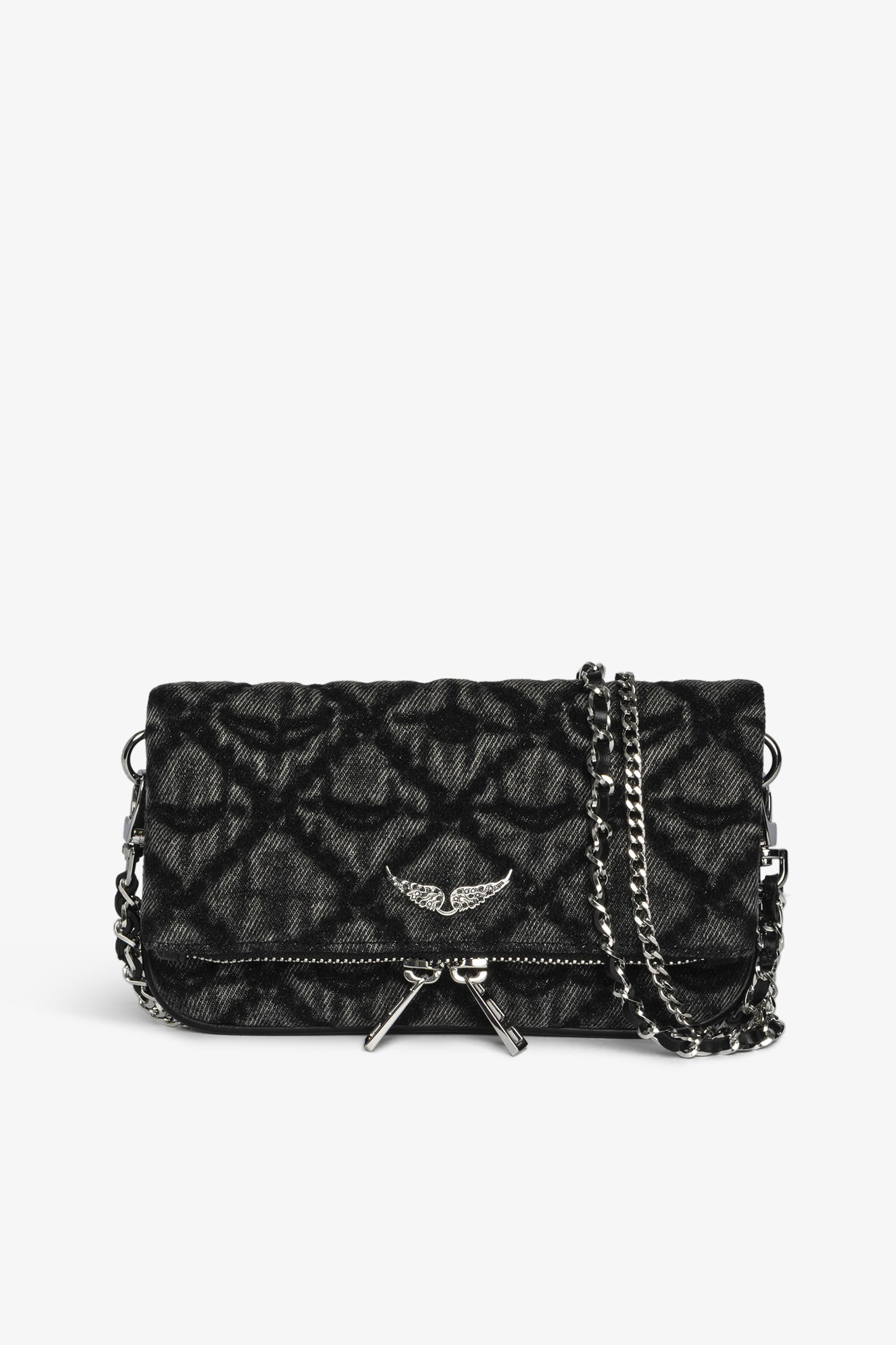 Rock Nano Monogram Denim Bag