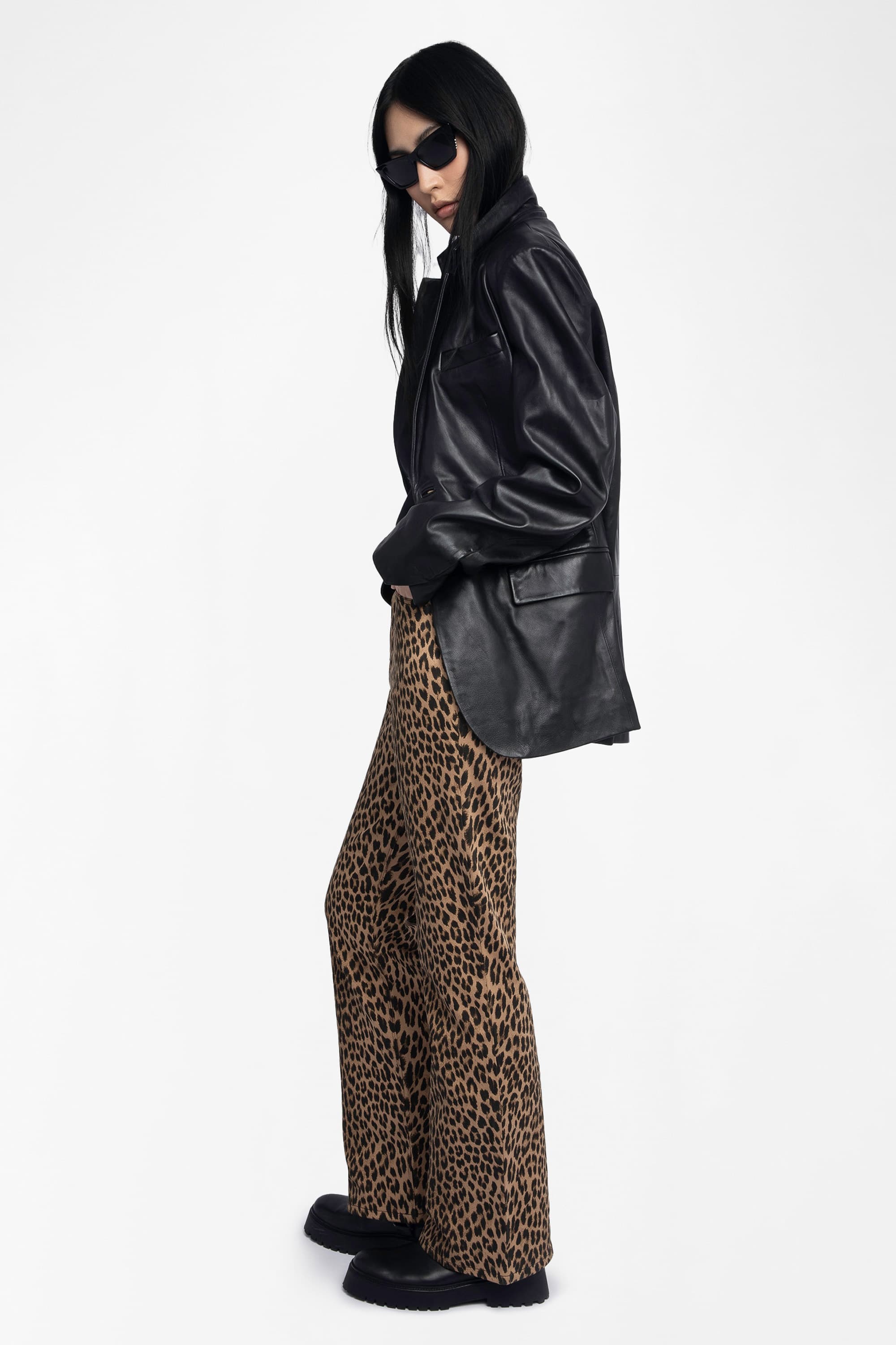 Evy Leopard Denim Pants