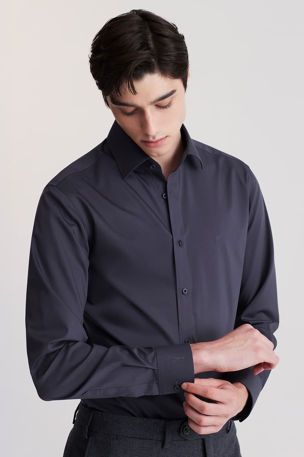 스트레치 솔리드 951 컴포터블 셔츠 다크그레이 SE5FM22LS951SDY