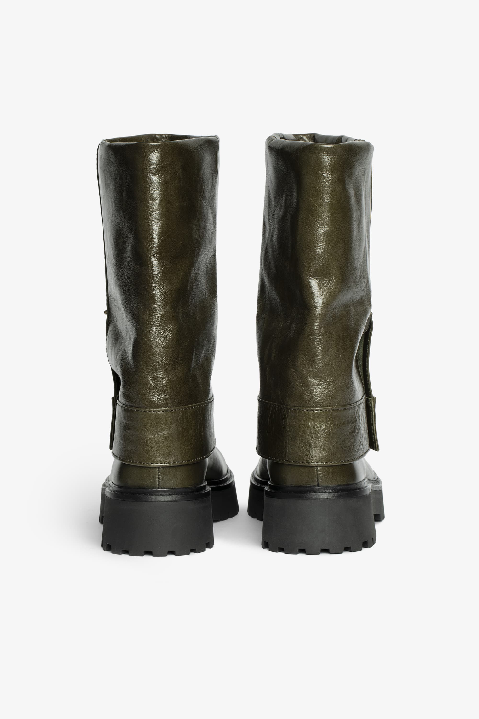 Angie Sleeve Vintage Patent Boots