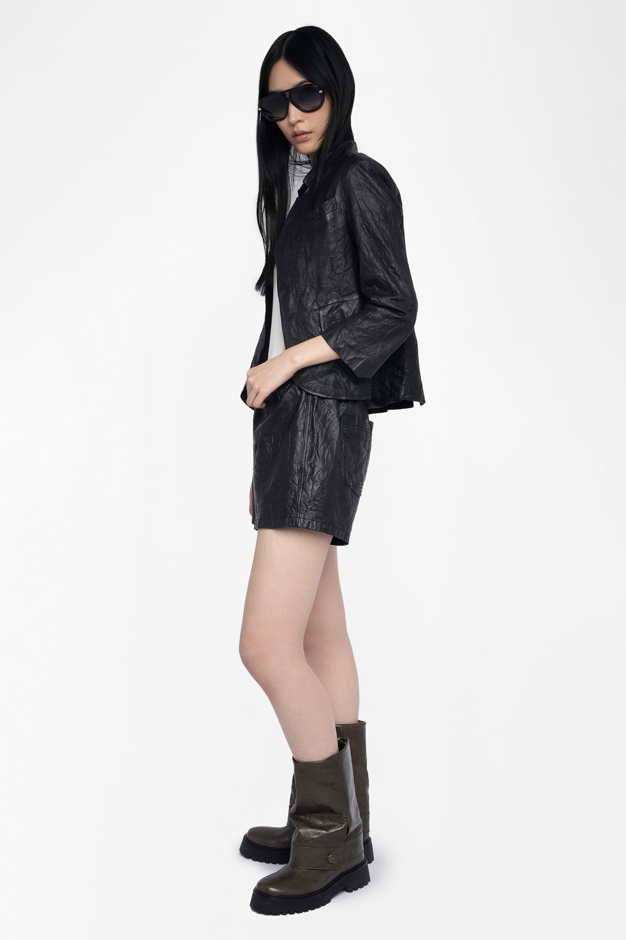 Angie Sleeve Vintage Patent Boots