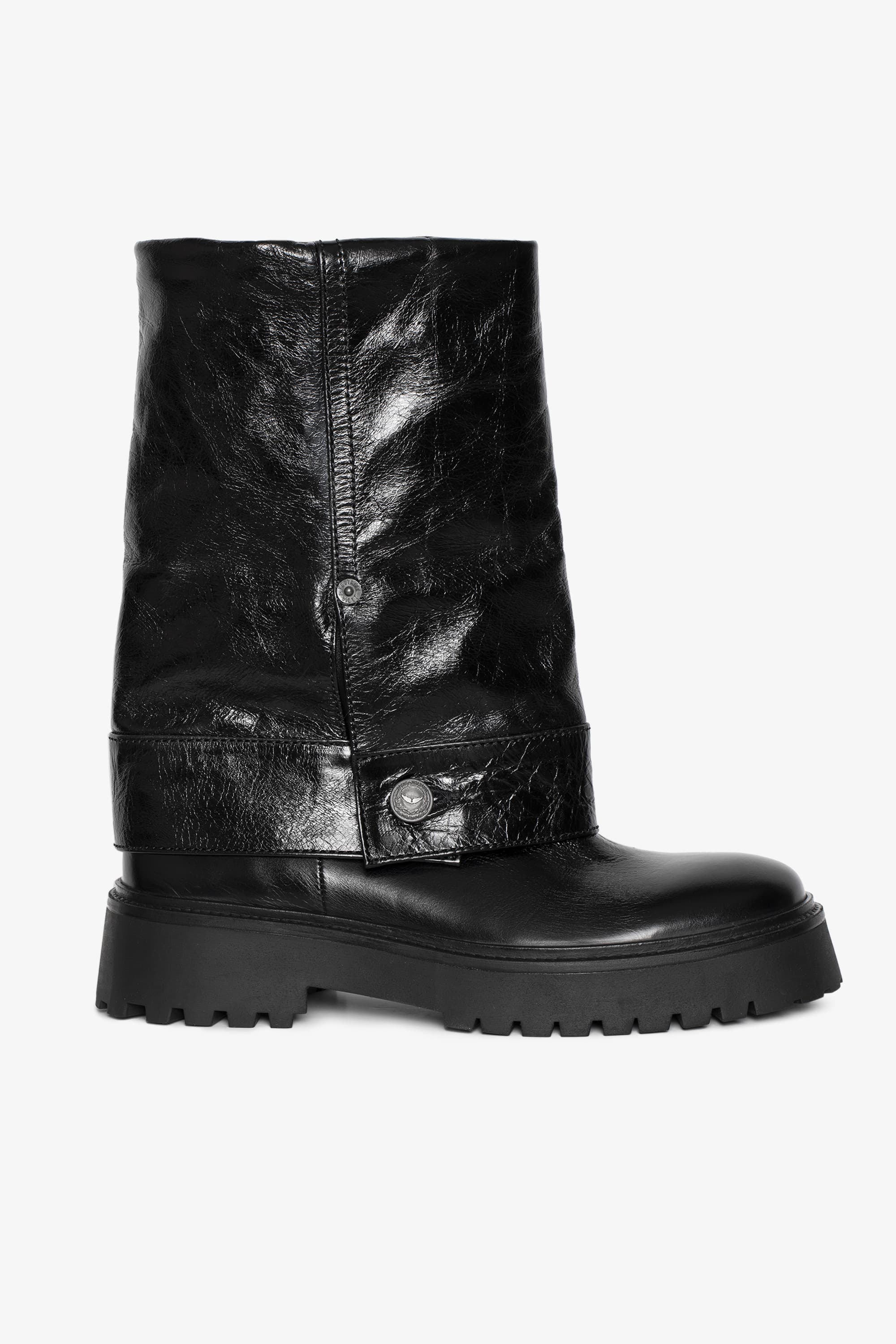 Angie Sleeve Vintage Patent Boots