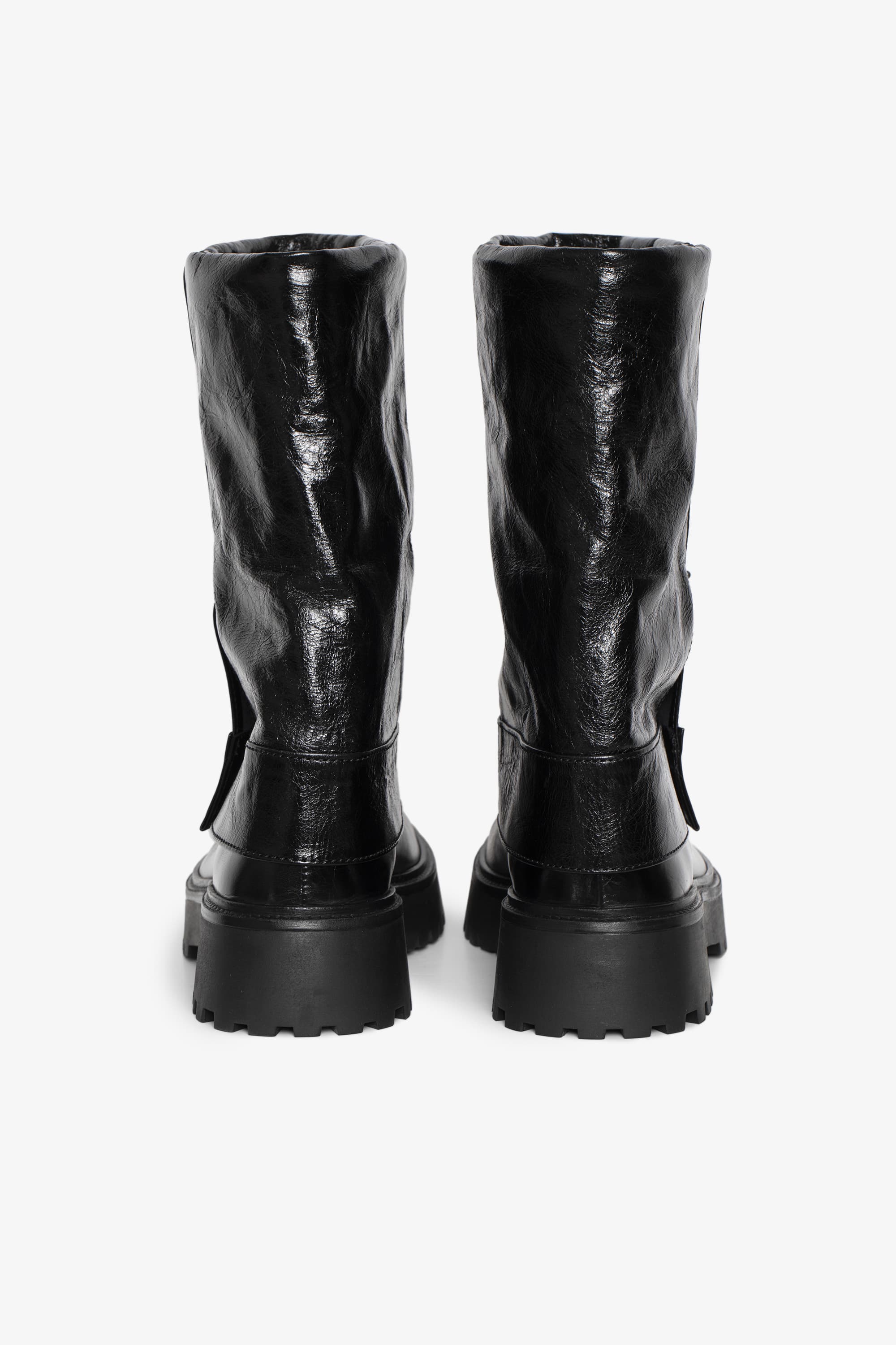 Angie Sleeve Vintage Patent Boots