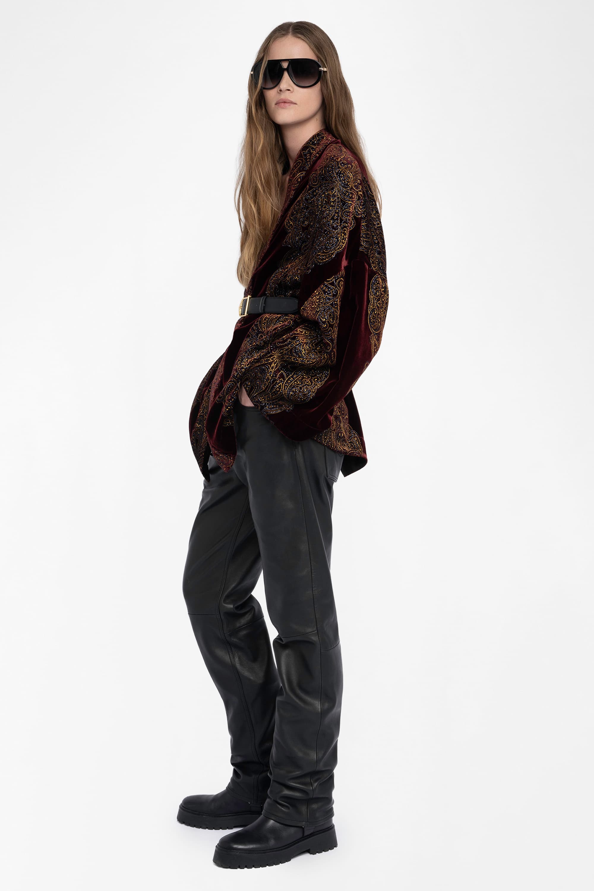 Paisley Velvet Cardigan