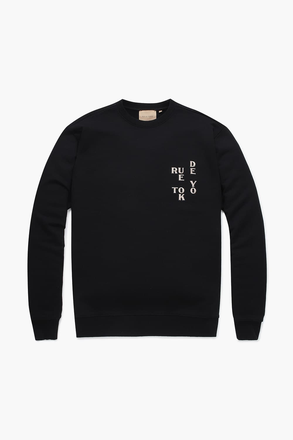 오가닉 면 100 TRU 스웨터 티셔츠 블랙 QE4FMRDTE101Q99