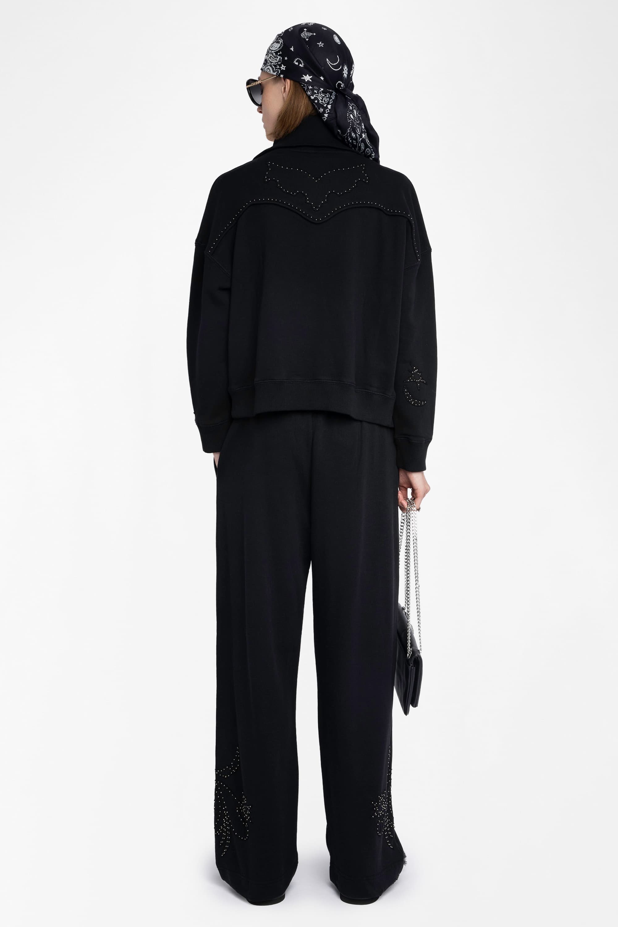 Milly Zip-Up Studs Cardigan