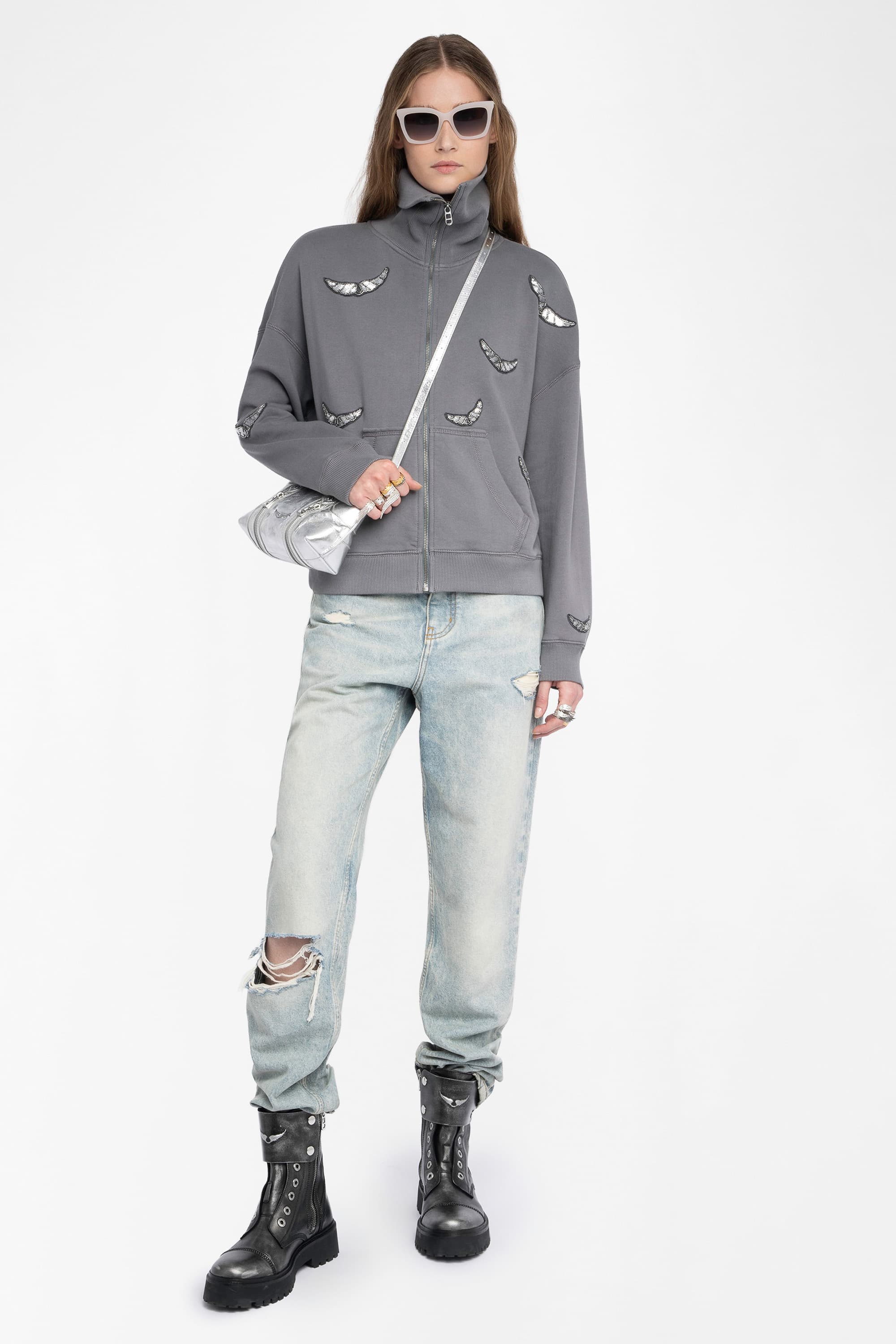 Milly Zip-Up Wings Cardigan