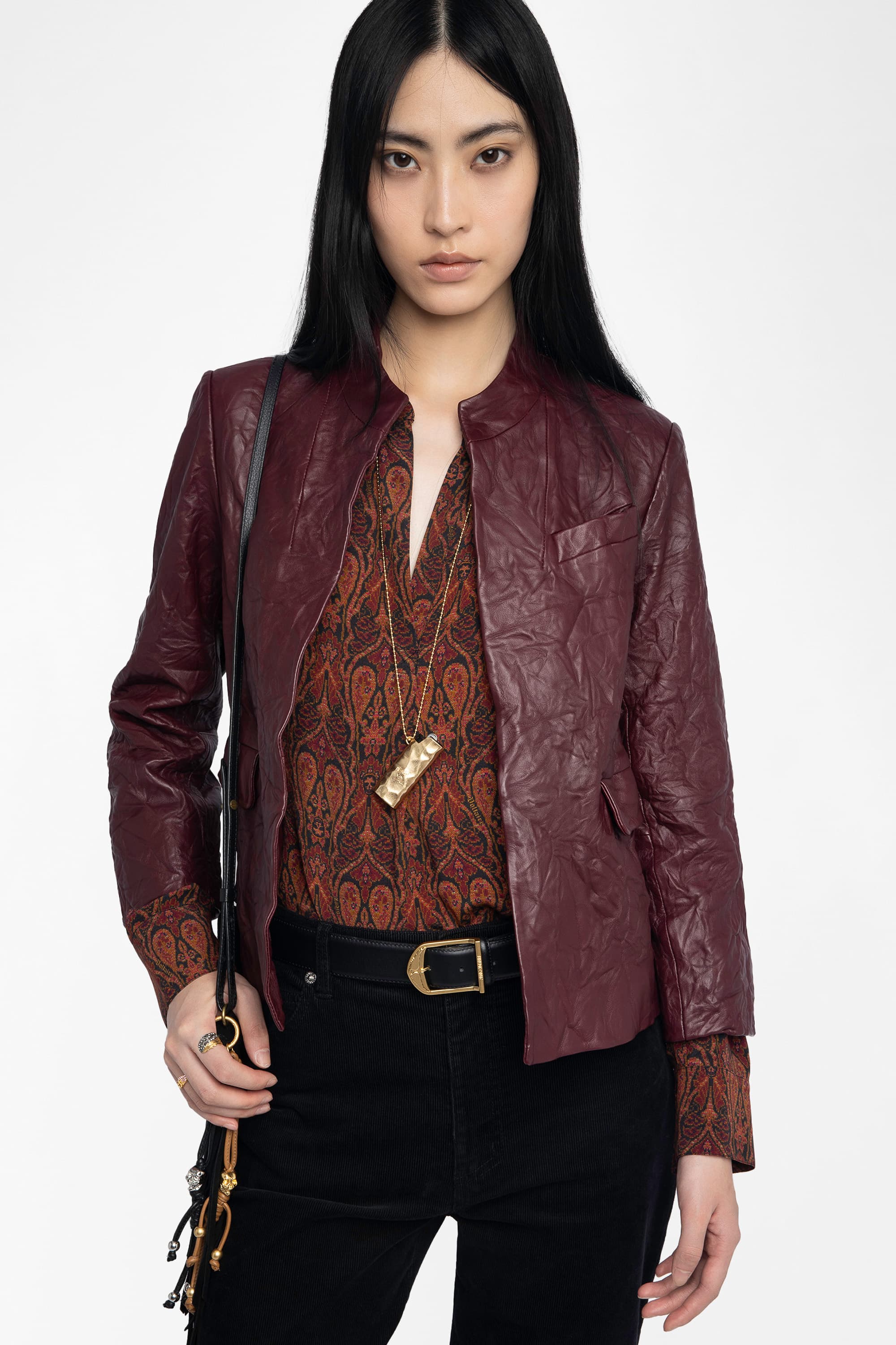 Veryn Crinkled Leather Jacket