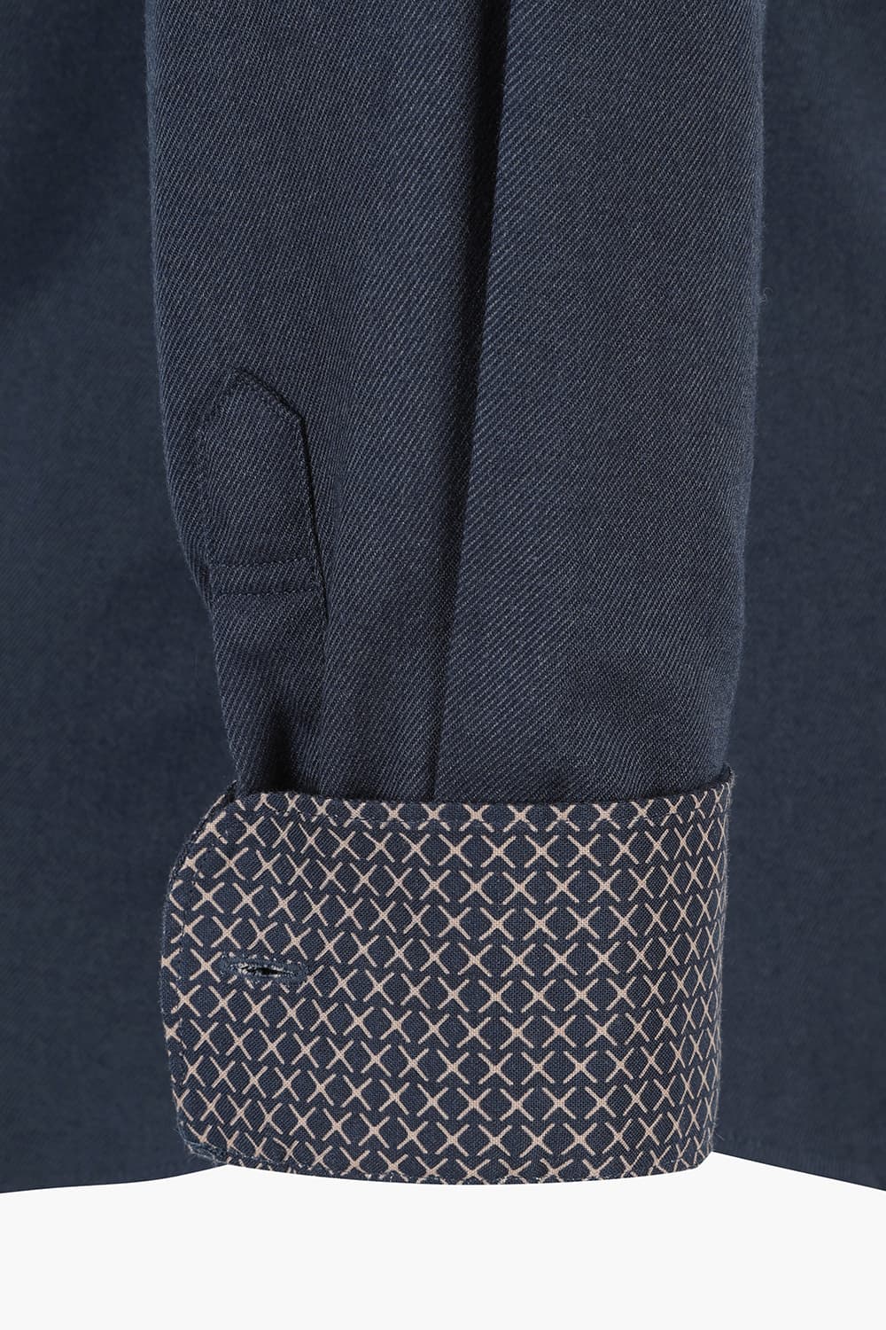 솔리드 기모 배색 781 컴포터블 셔츠 네이비 SE4FM22LS781SNY