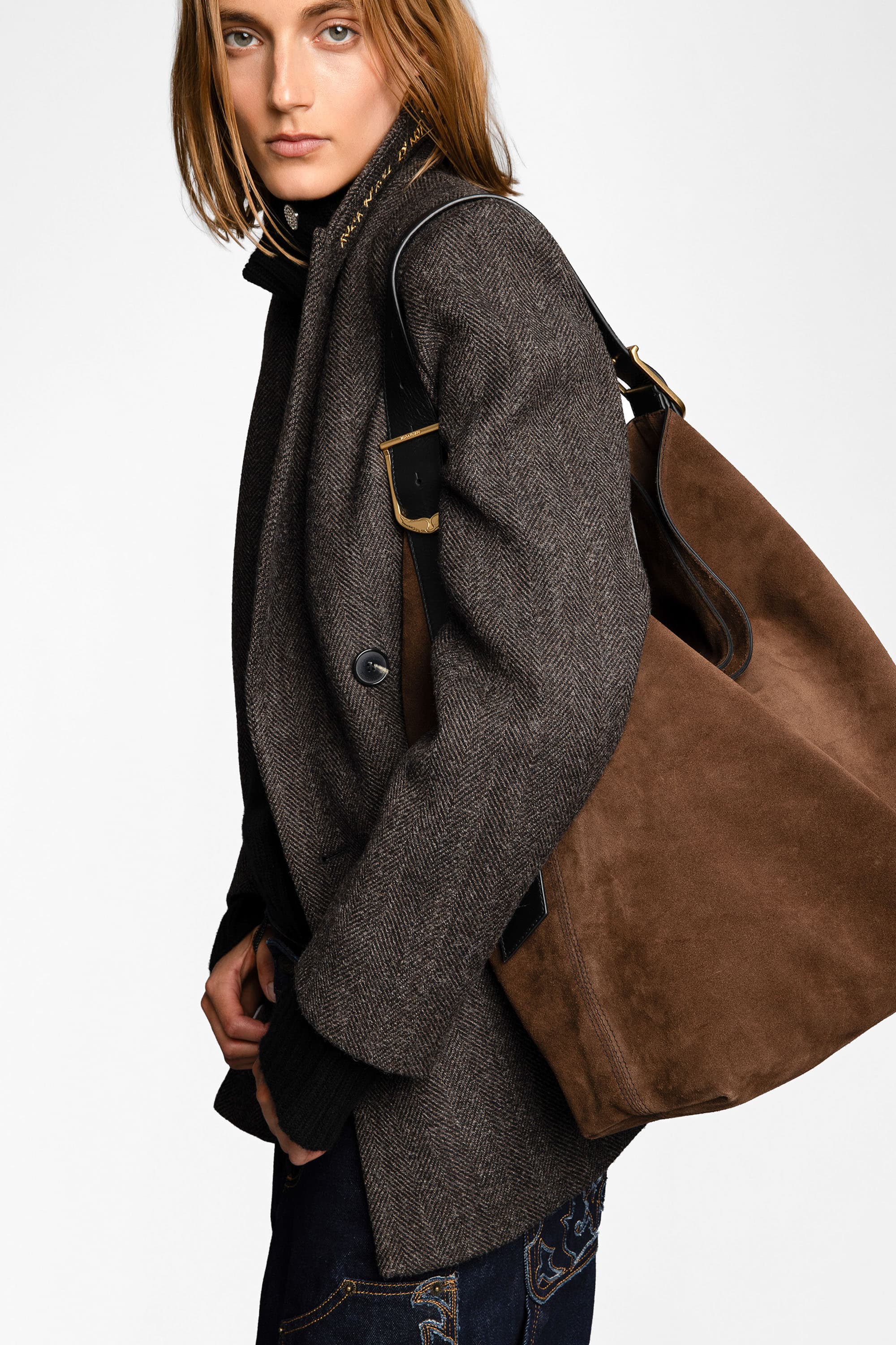 Jane Hobo XL Suede Bag