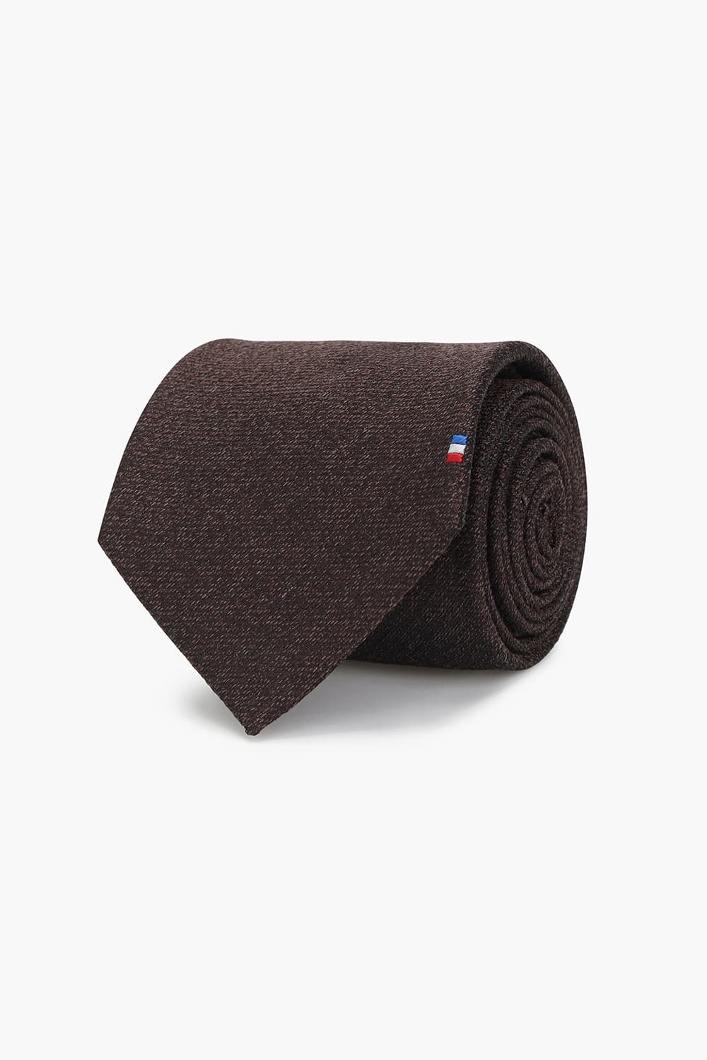조직 솔리드 삼색 자수 254 넥타이 브라운 TE6SM62KA254TBW
