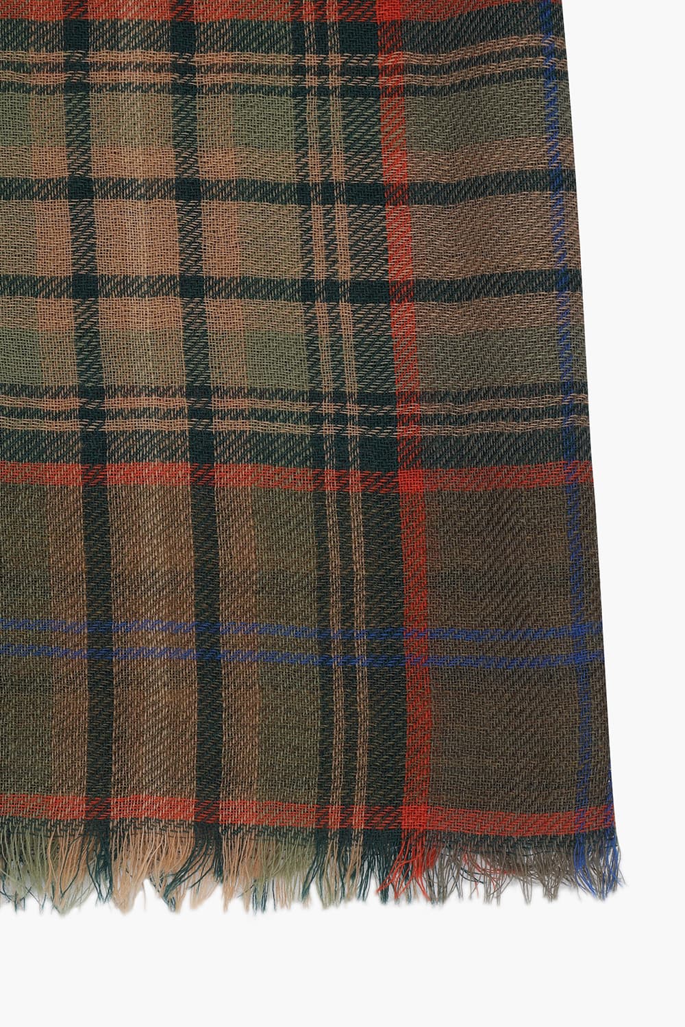 Tartan Check Wool Scarf QE5FMHTSC202Q44