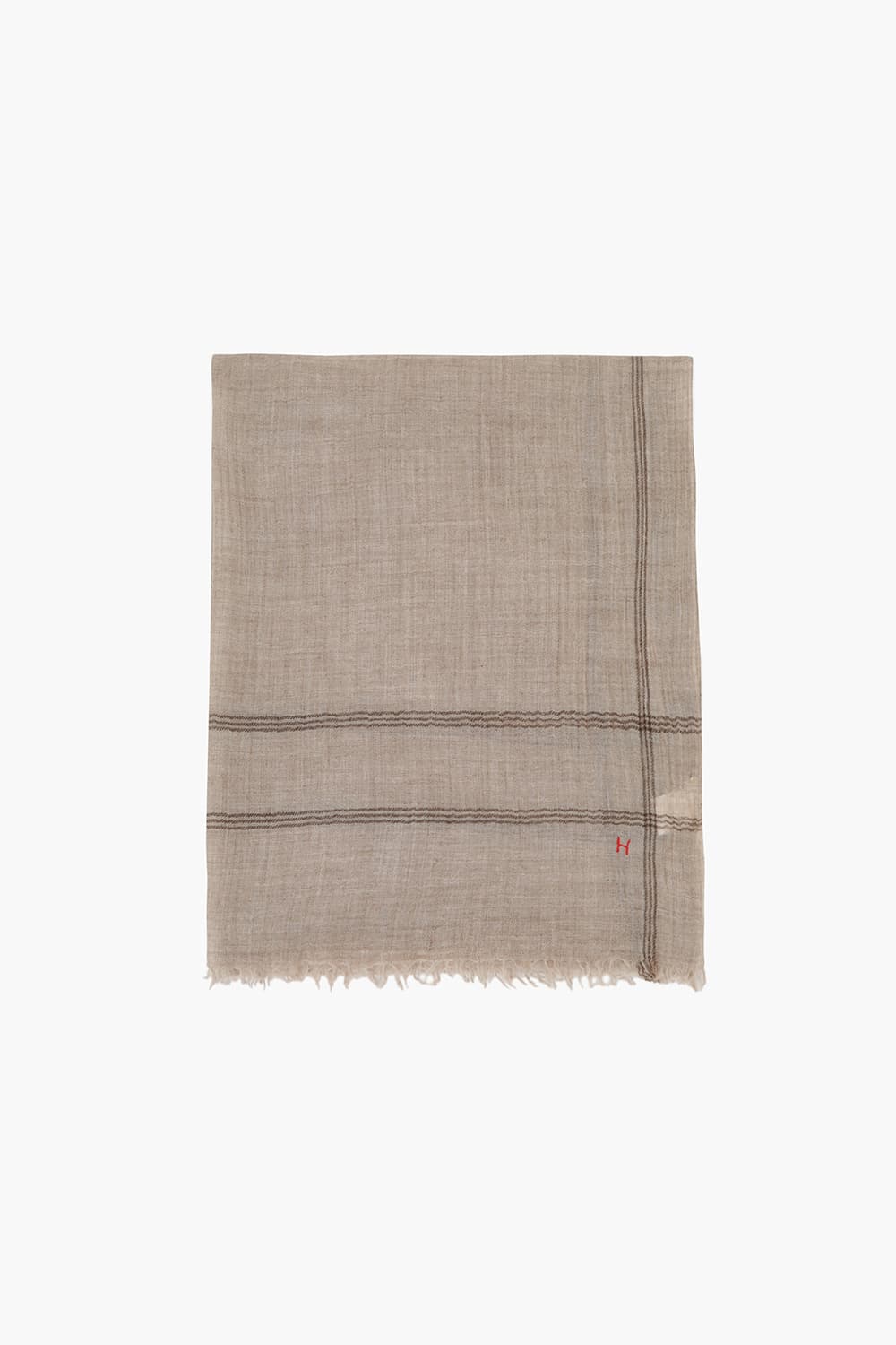 H Logo Check Wool Scarf QE5FMHTSC203Q15