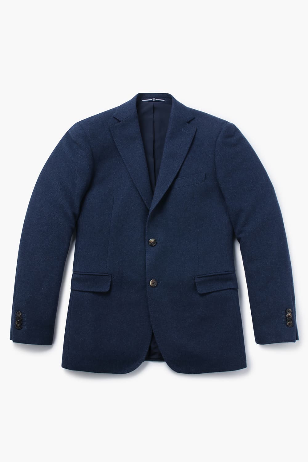 캐시미어 혼방 솔리드 자켓 블루 RE2FMBAJA206R64