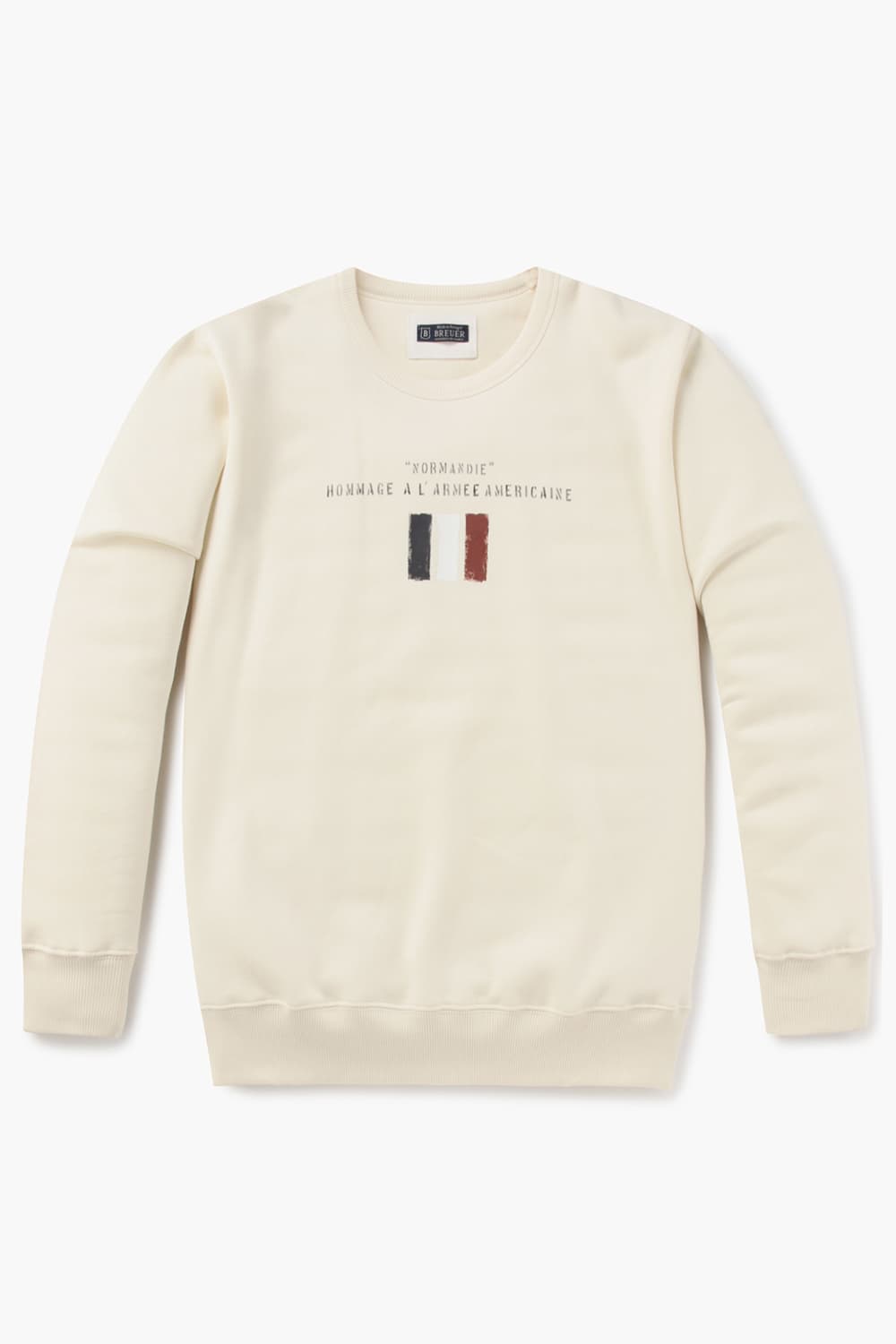 노르망디 핸드페인팅 맨투맨 베이지 RE2FMBAPO230R15