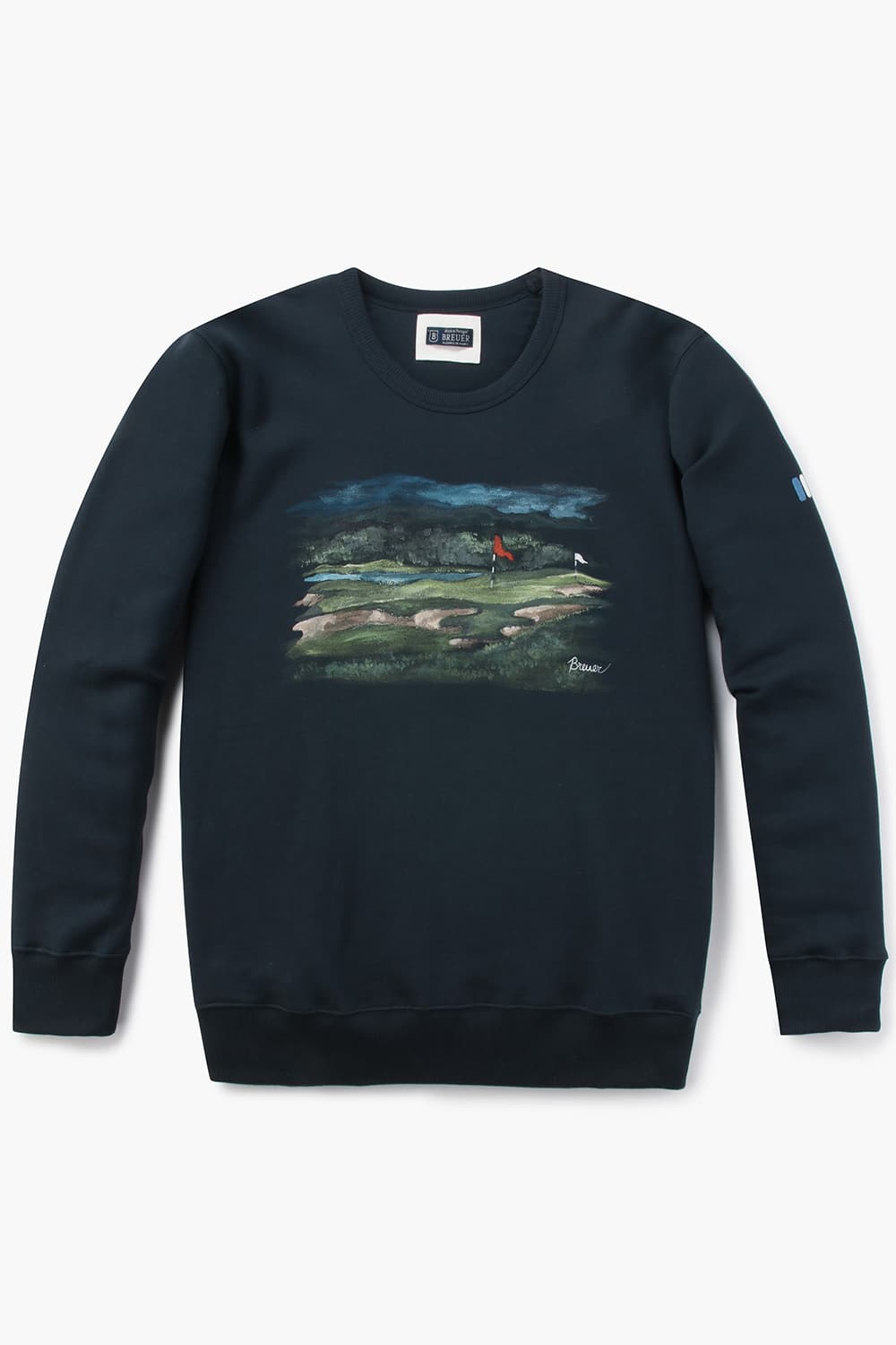 브로이어골프 그린 핸드페인팅 맨투맨 다크네이비 RE2FMBAPO301R66