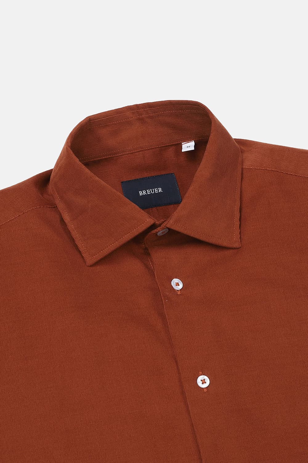 코튼 코듀로이 슬림셔츠 다크 오렌지 RE2FMBASH804R43