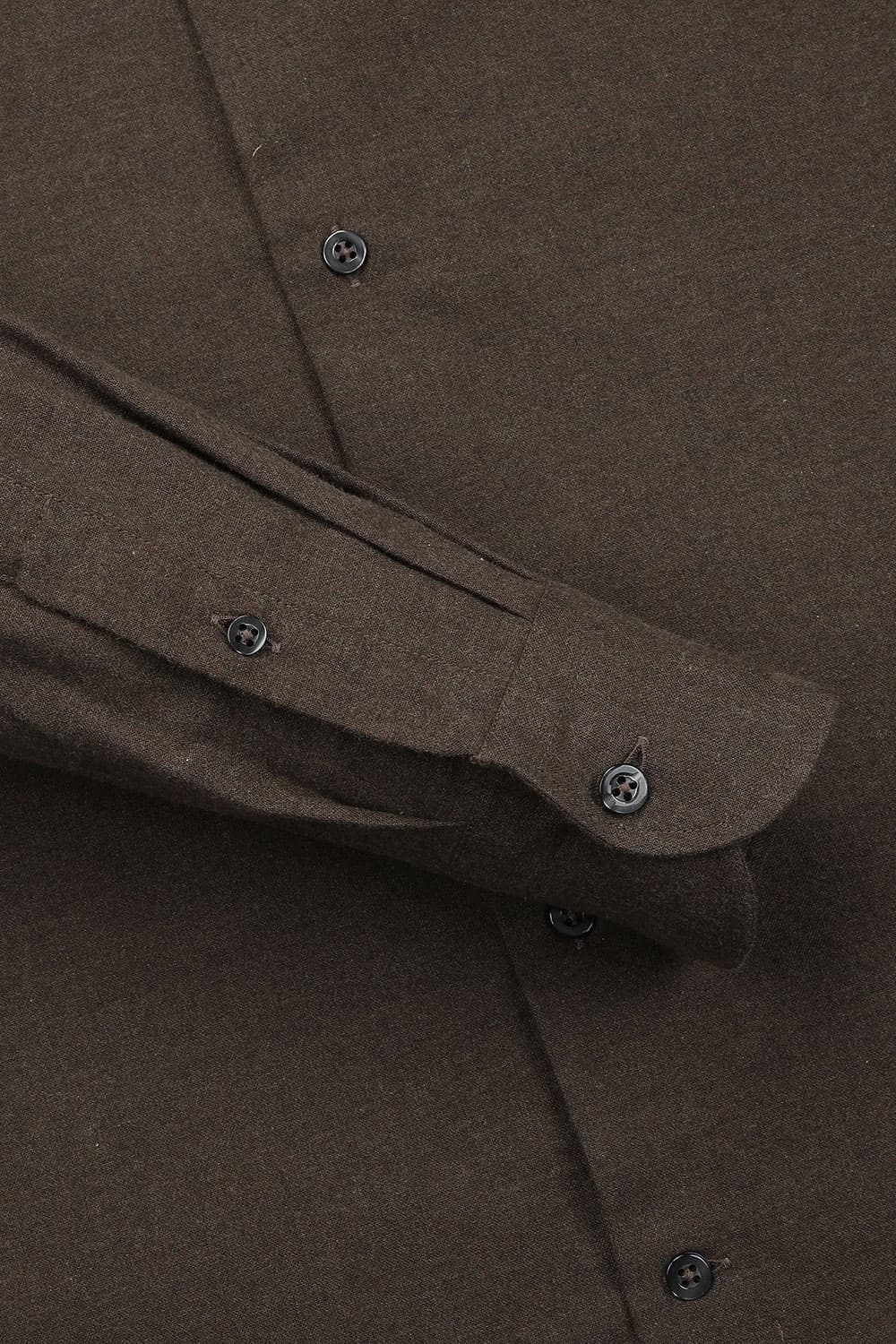 코튼 플라넬 슬림셔츠 브라운 RE2FMBASH801R88