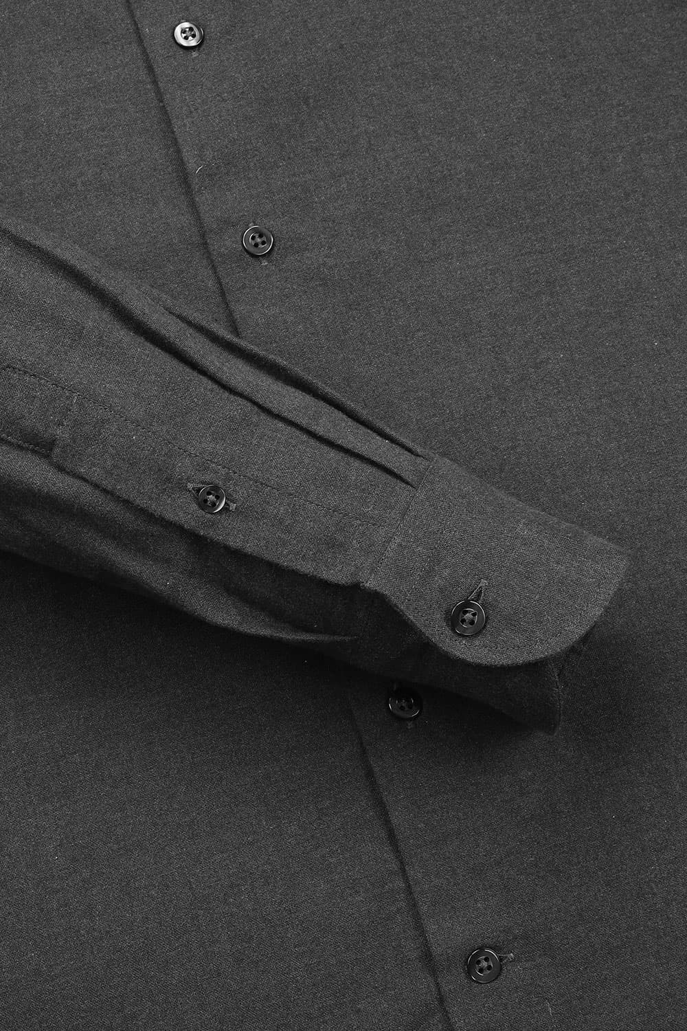 코튼 플라넬 슬림셔츠 다크 그레이 RE2FMBASH801R98