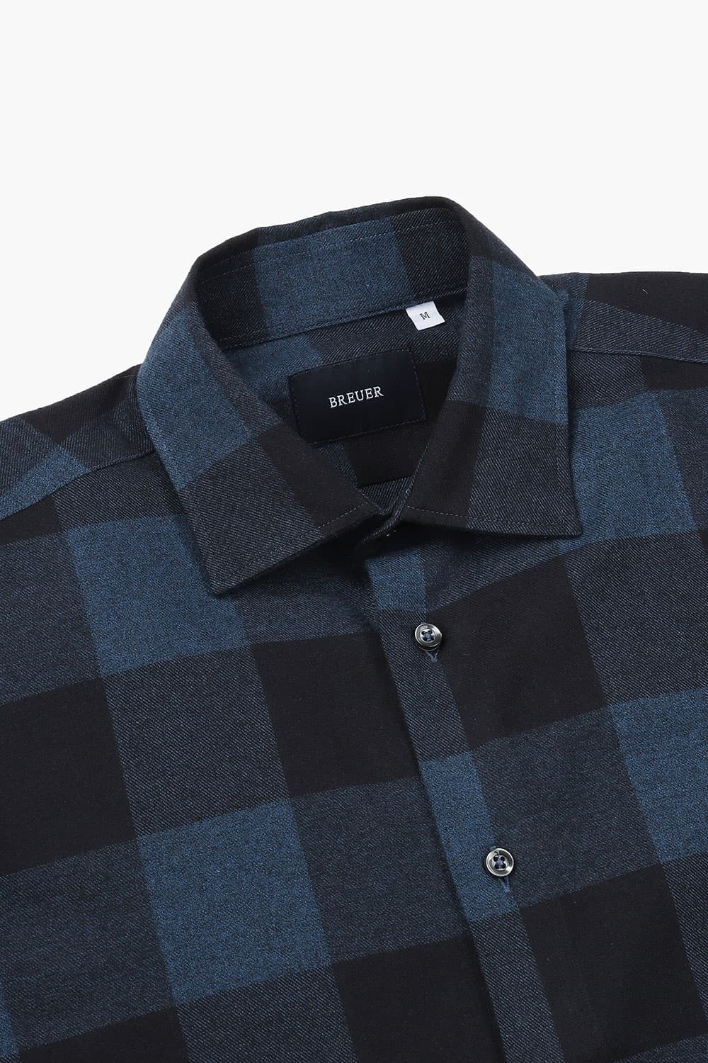 코튼 플라넬 슬림셔츠 네이비 RE2FMBASH802R65