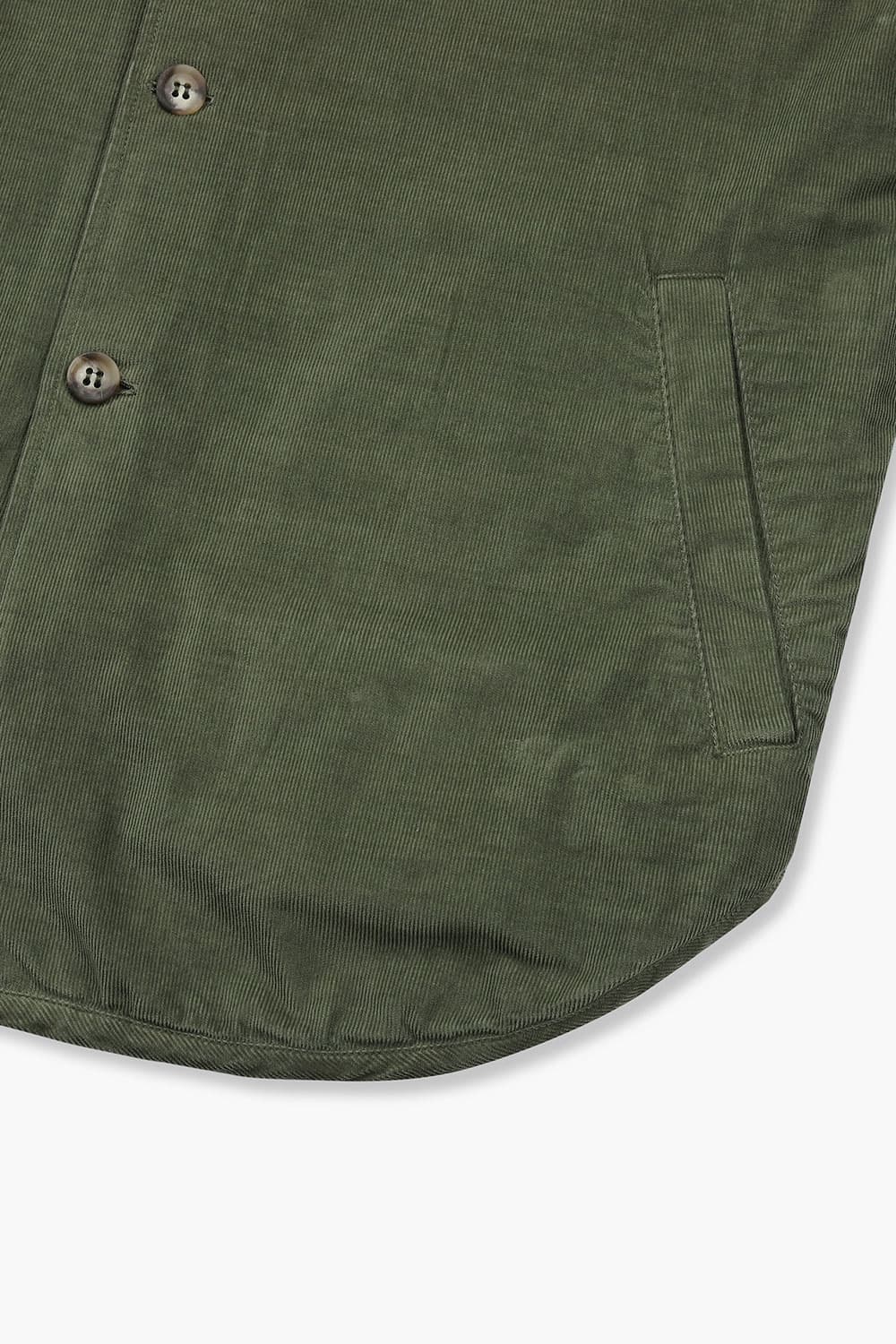 코튼 코듀로이 셔켓 카키 RE2FMBASH201R77