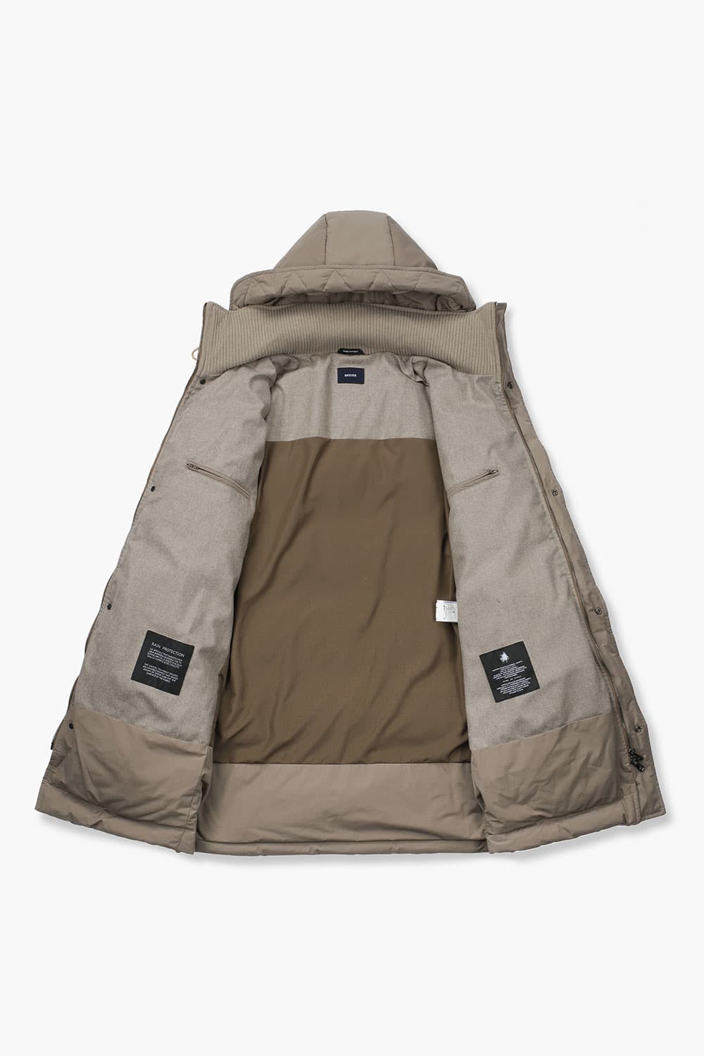 롱 후드 구스점퍼 라이트 브라운 RE2FMBAOT806R82