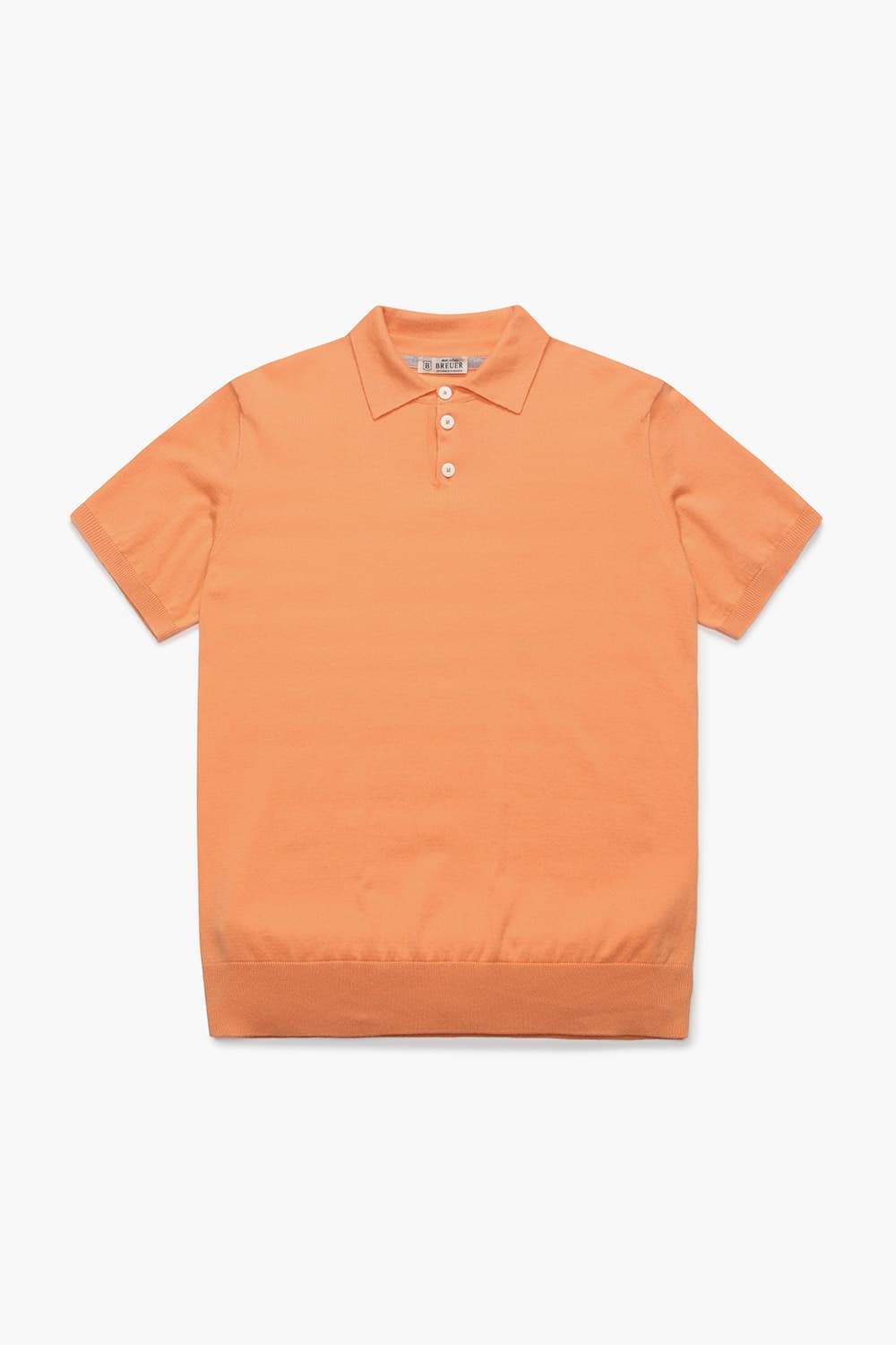 코튼 카라넥 반소매 니트 오렌지 RE3SMBAKN501R40