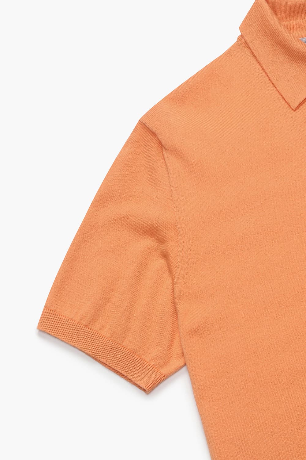 코튼 카라넥 반소매 니트 오렌지 RE3SMBAKN501R40