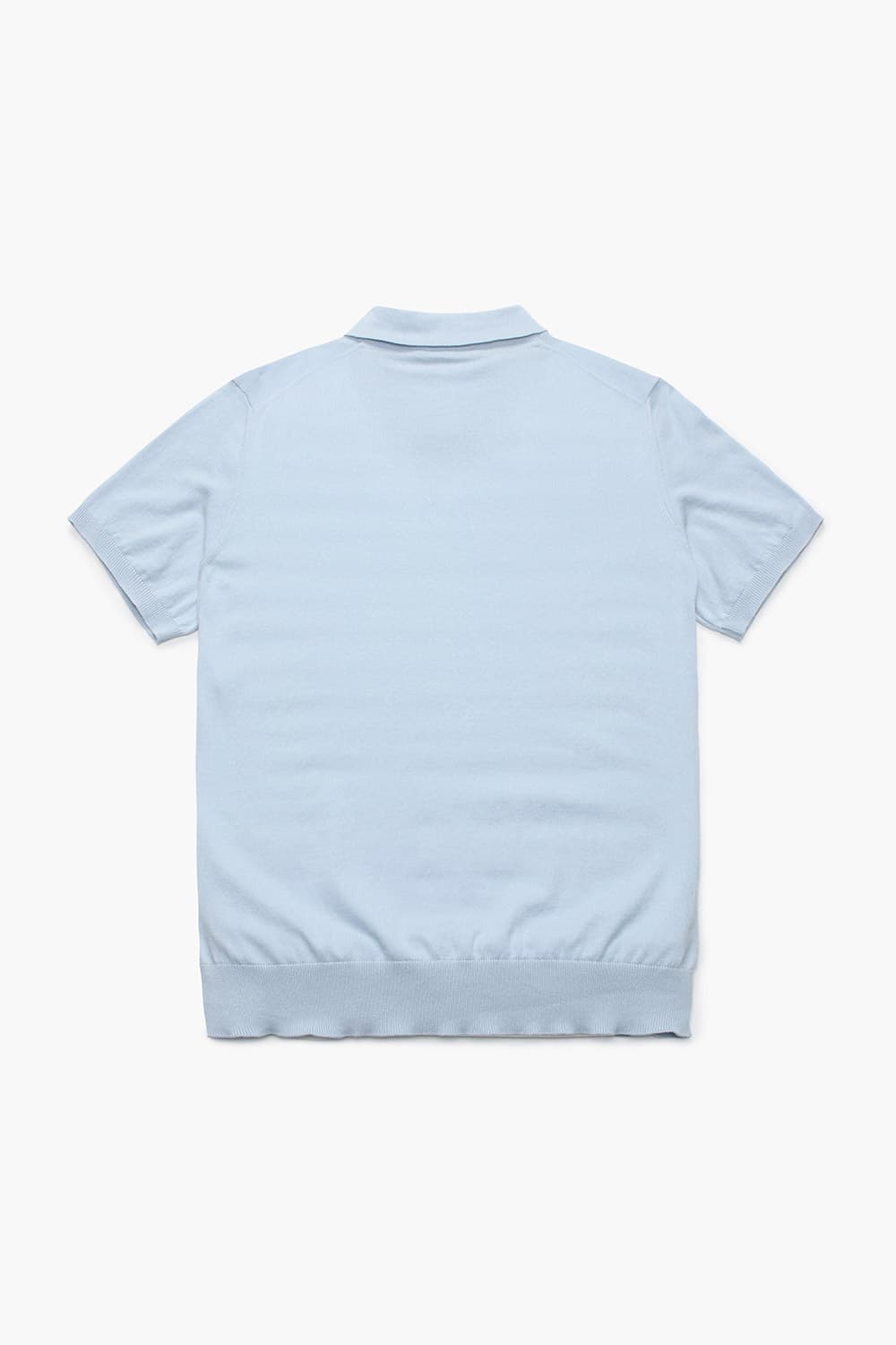 코튼 카라넥 반소매 니트 라이트 블루 RE3SMBAKN501R60