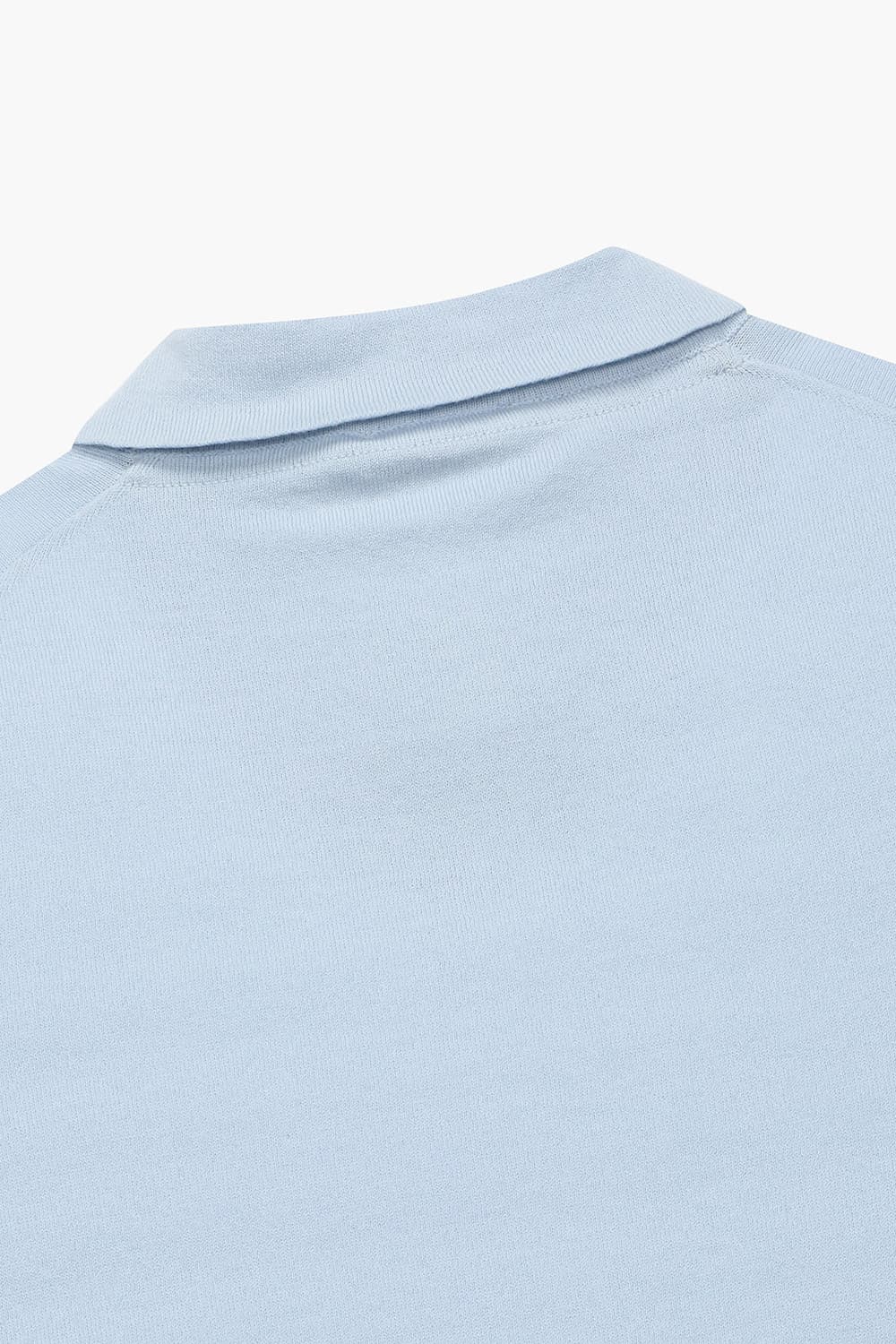 코튼 카라넥 반소매 니트 라이트 블루 RE3SMBAKN501R60