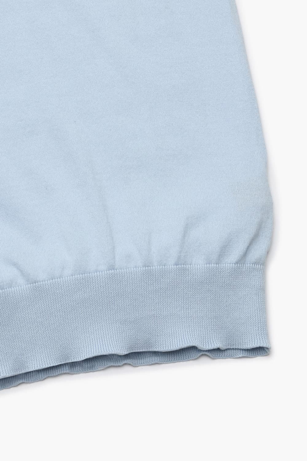 코튼 카라넥 반소매 니트 라이트 블루 RE3SMBAKN501R60
