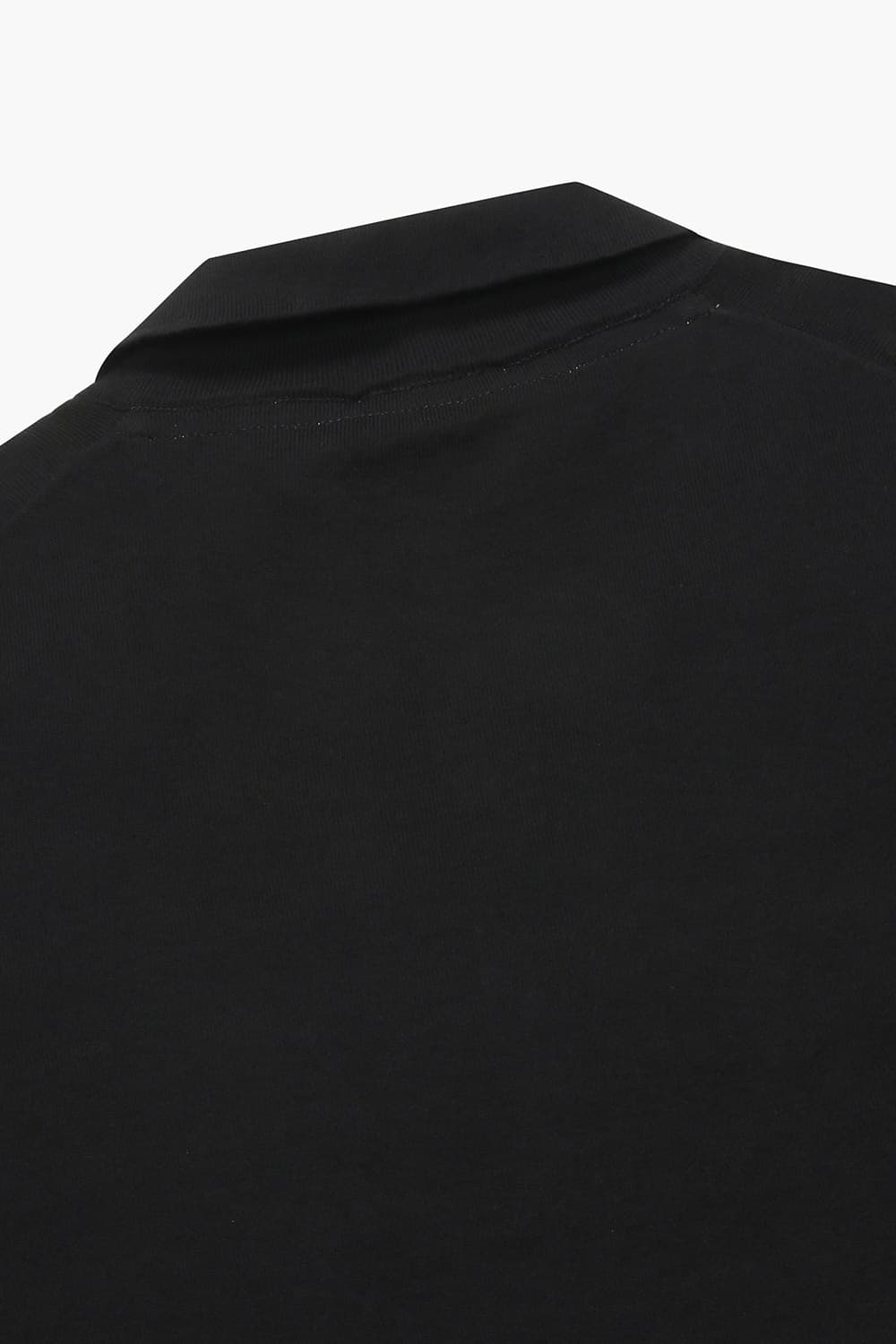 코튼 카라넥 반소매 니트 블랙 RE3SMBAKN501R99