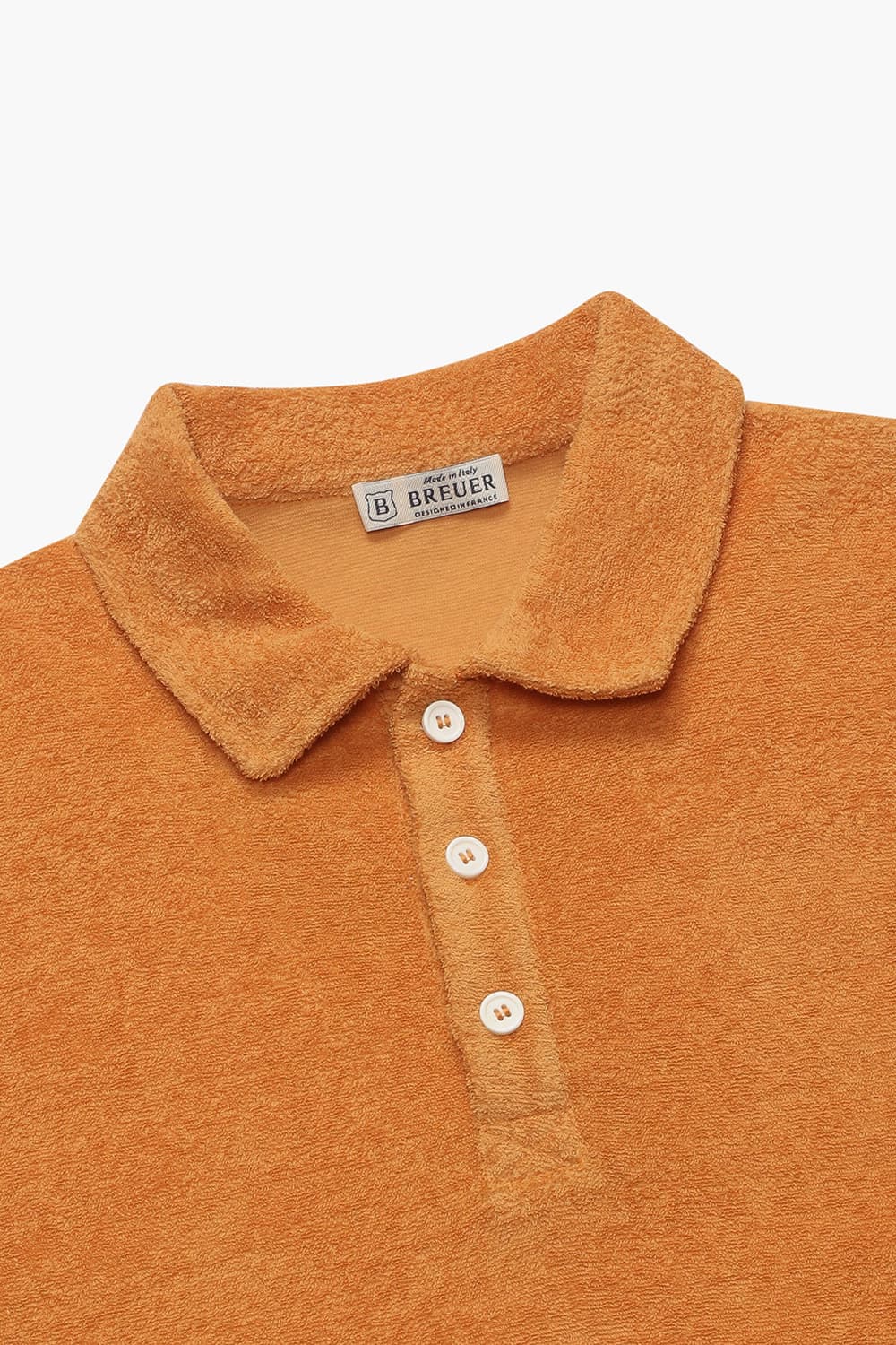 코튼 테리 카라넥 반소매 티셔츠 오렌지 RE3SMBAPO201R40