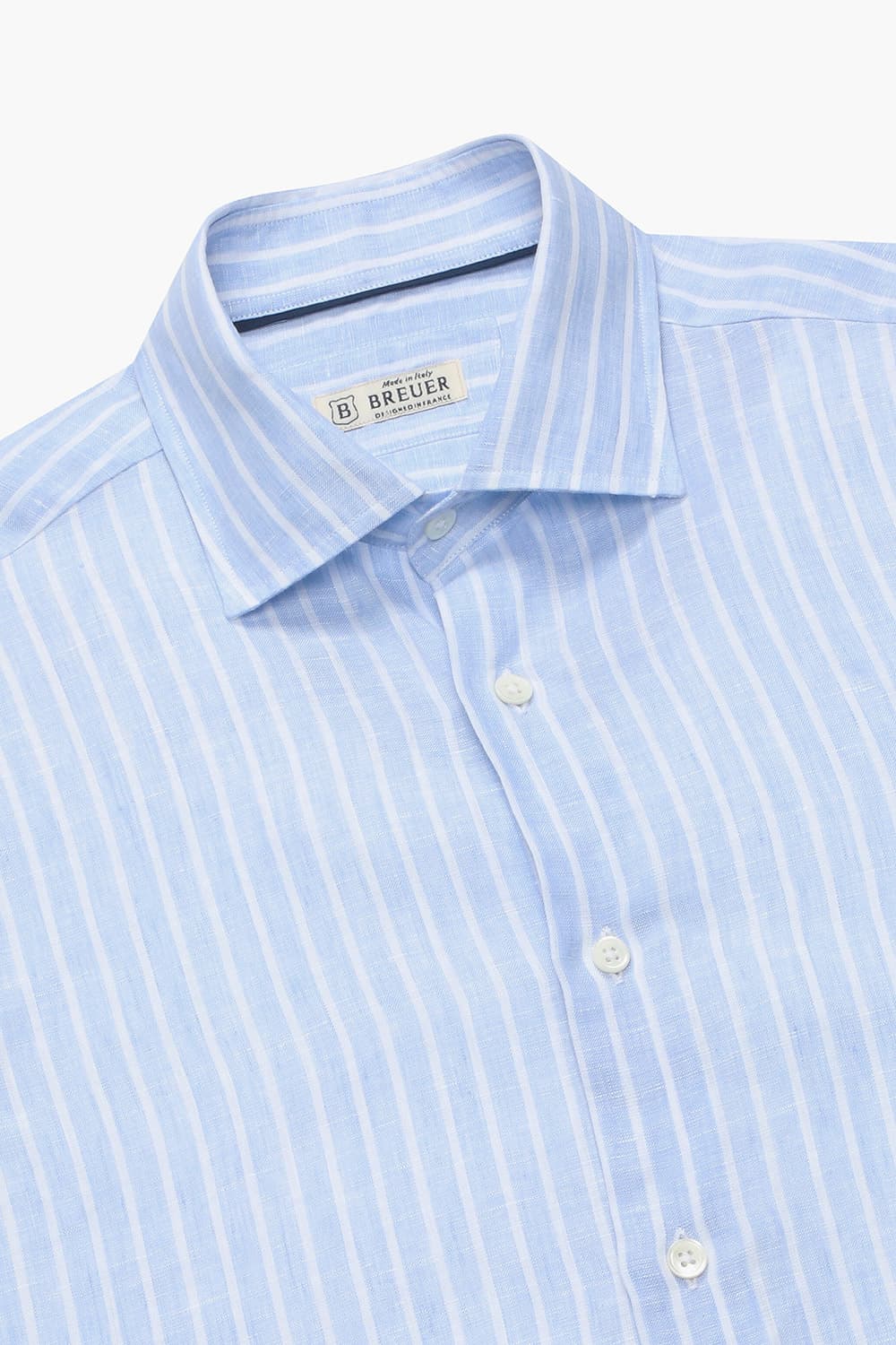 린넨 스트라이프 셔츠 블루 RE3SMBASH103R62