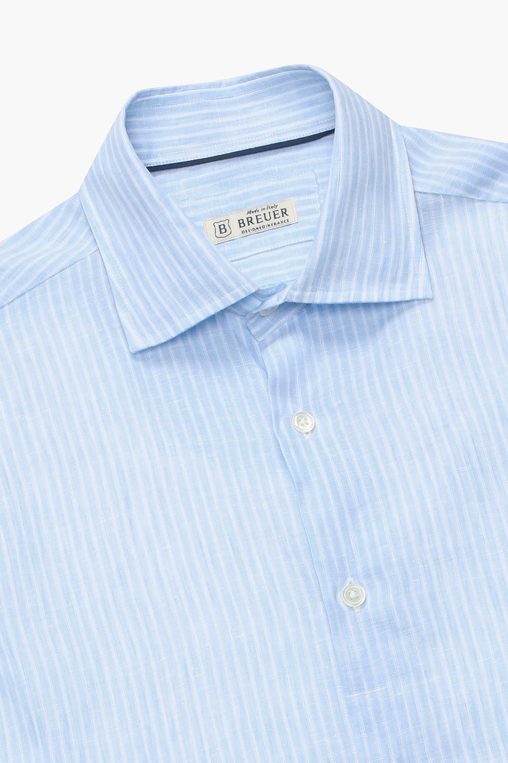 린넨 스트라이프 셔츠 블루 RE3SMBASH105R62