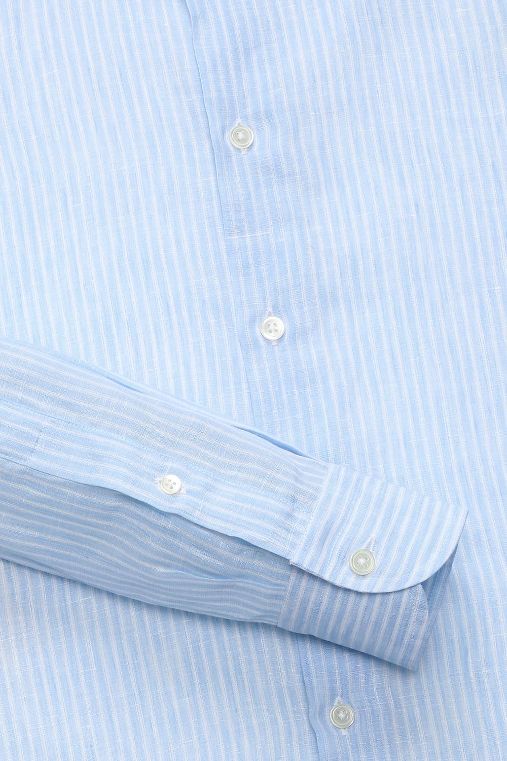 린넨 스트라이프 셔츠 블루 RE3SMBASH105R62