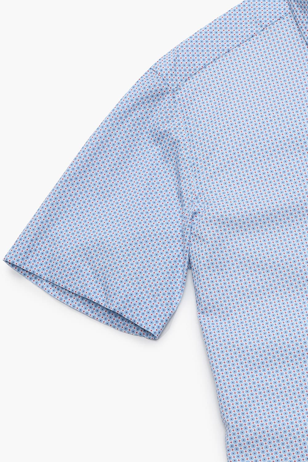 프린트 반소매 셔츠 라이트 블루 RE3SMBASH851R63